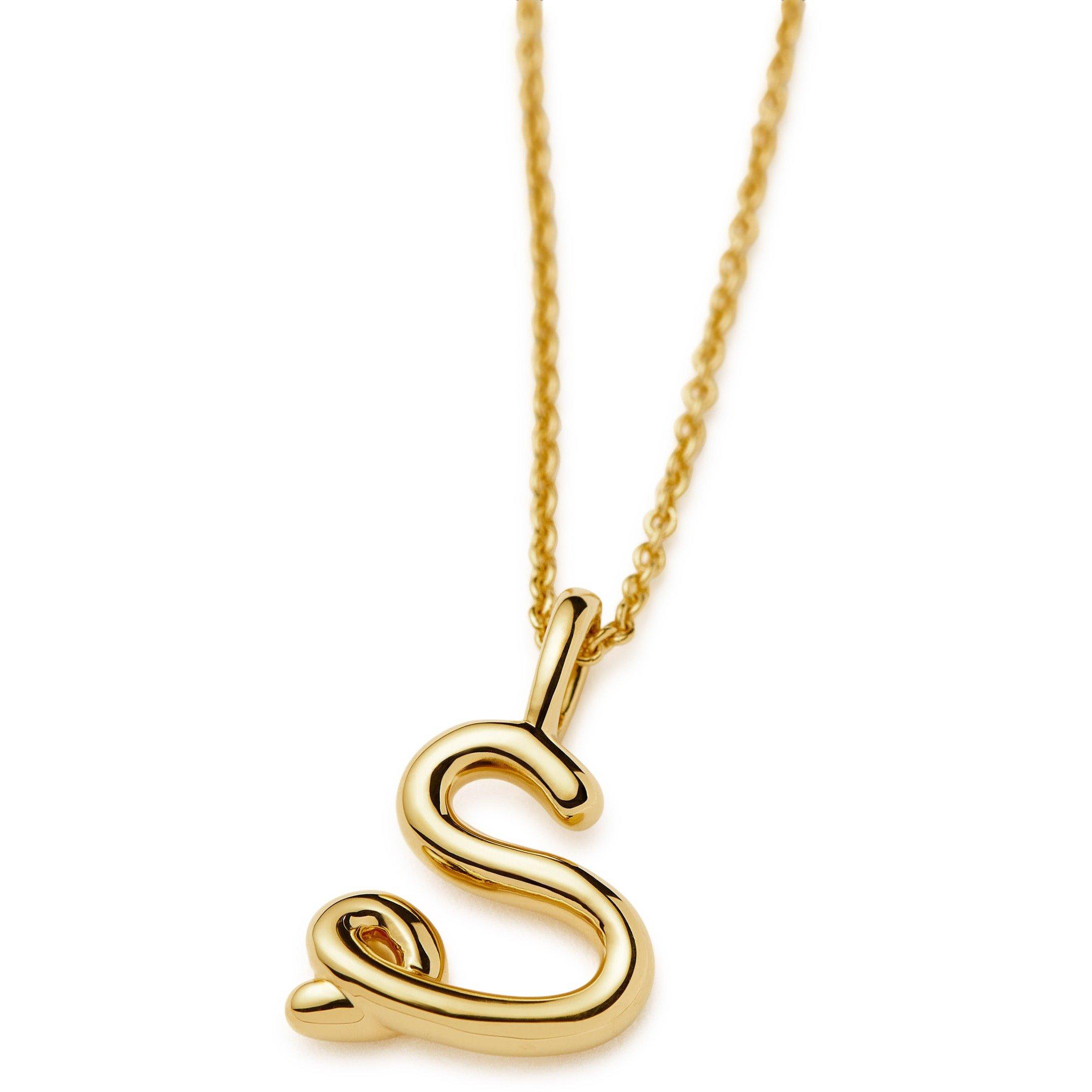 GOLD - Missoma - MOLTEN MINI INITIAL PENDANT S - 5