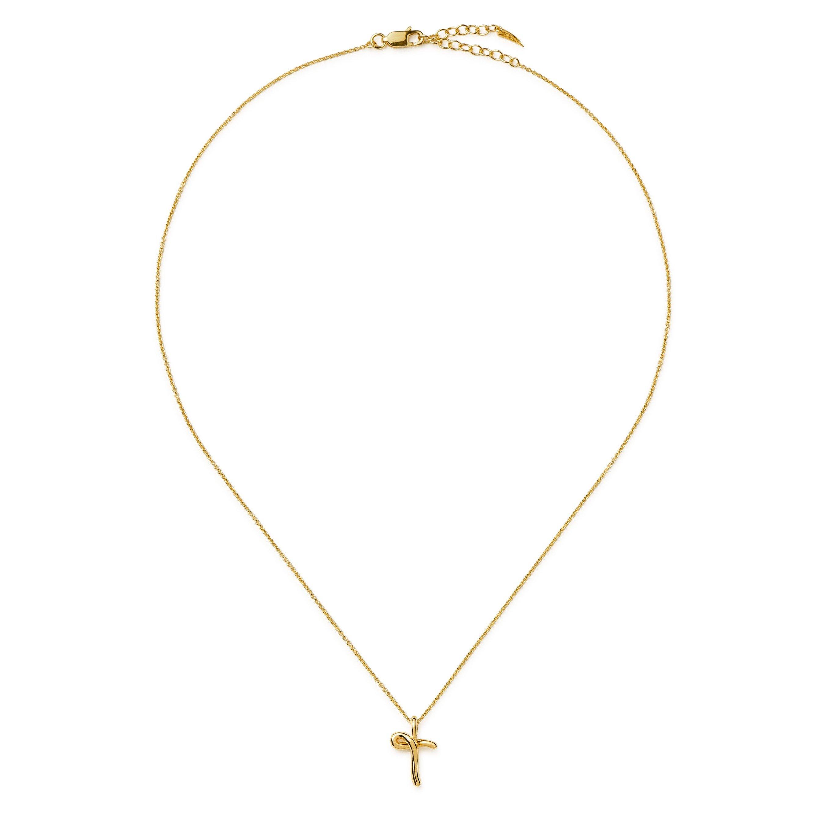 GOLD - Missoma - MOLTEN MINI INITIAL PENDANT T - 2