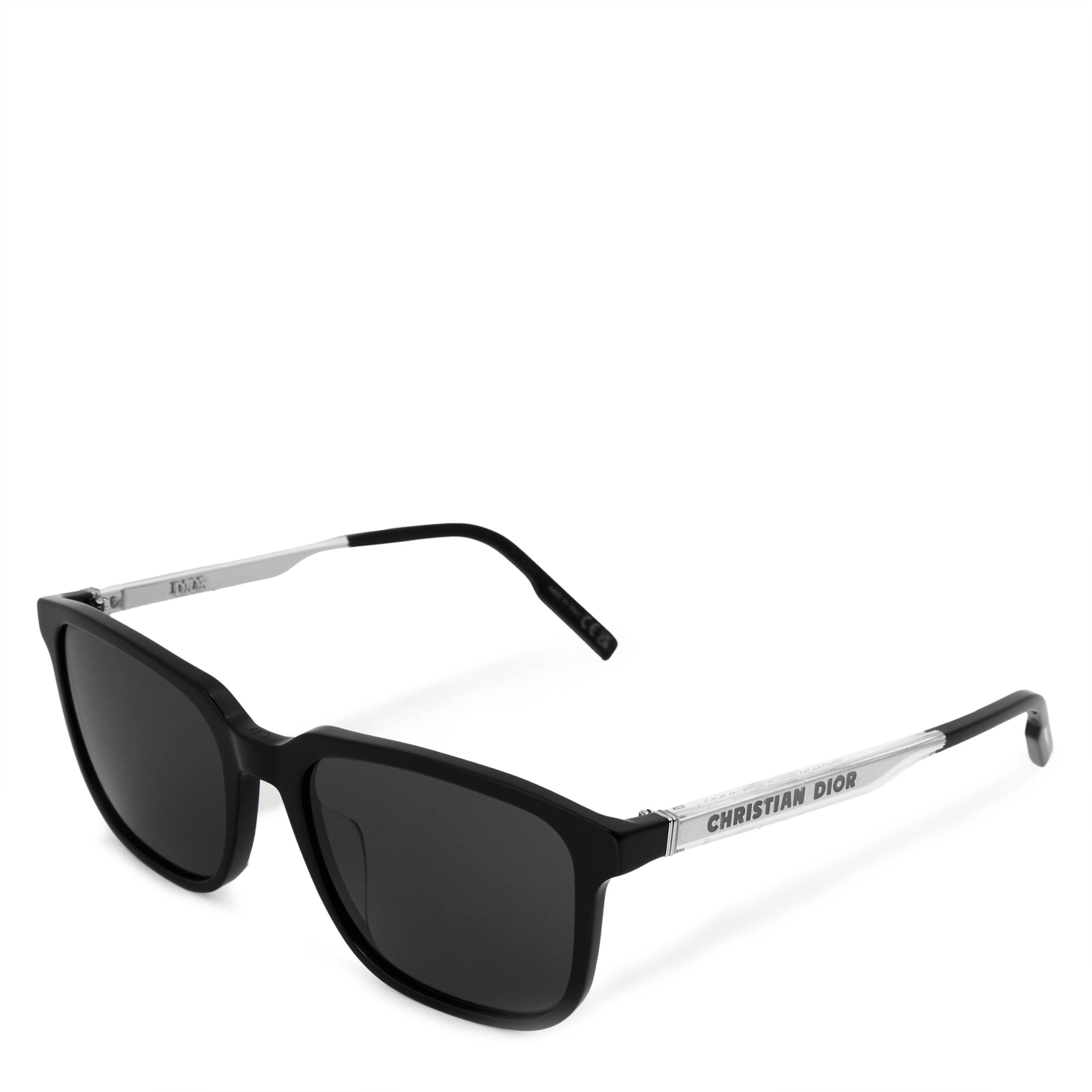 BLACK - DIOR - Men's DiorTag SU Acetate Rectangle Sunglasses - 1