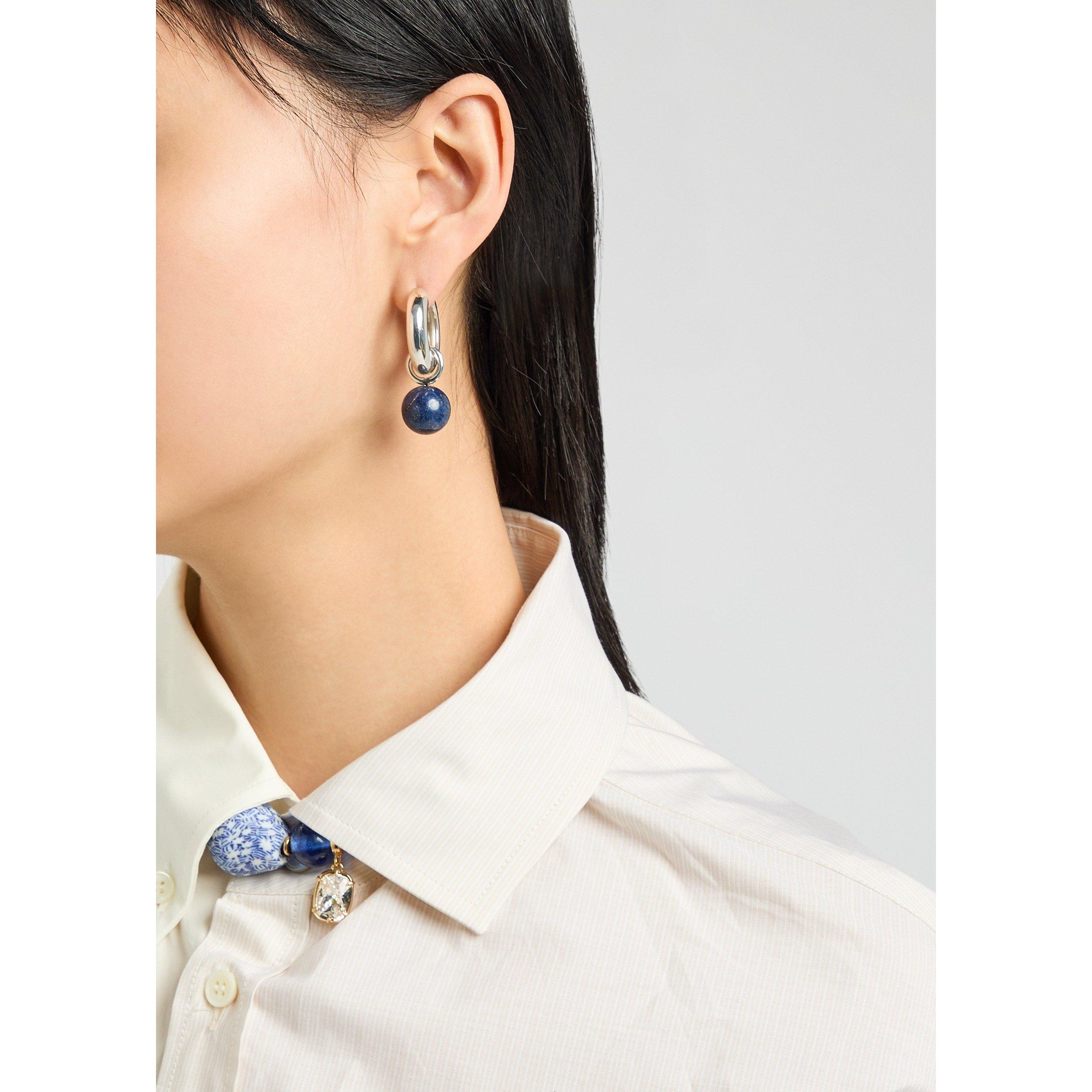 SILVER - AGMES - SONIA EARRINGS W LAPIS - 3