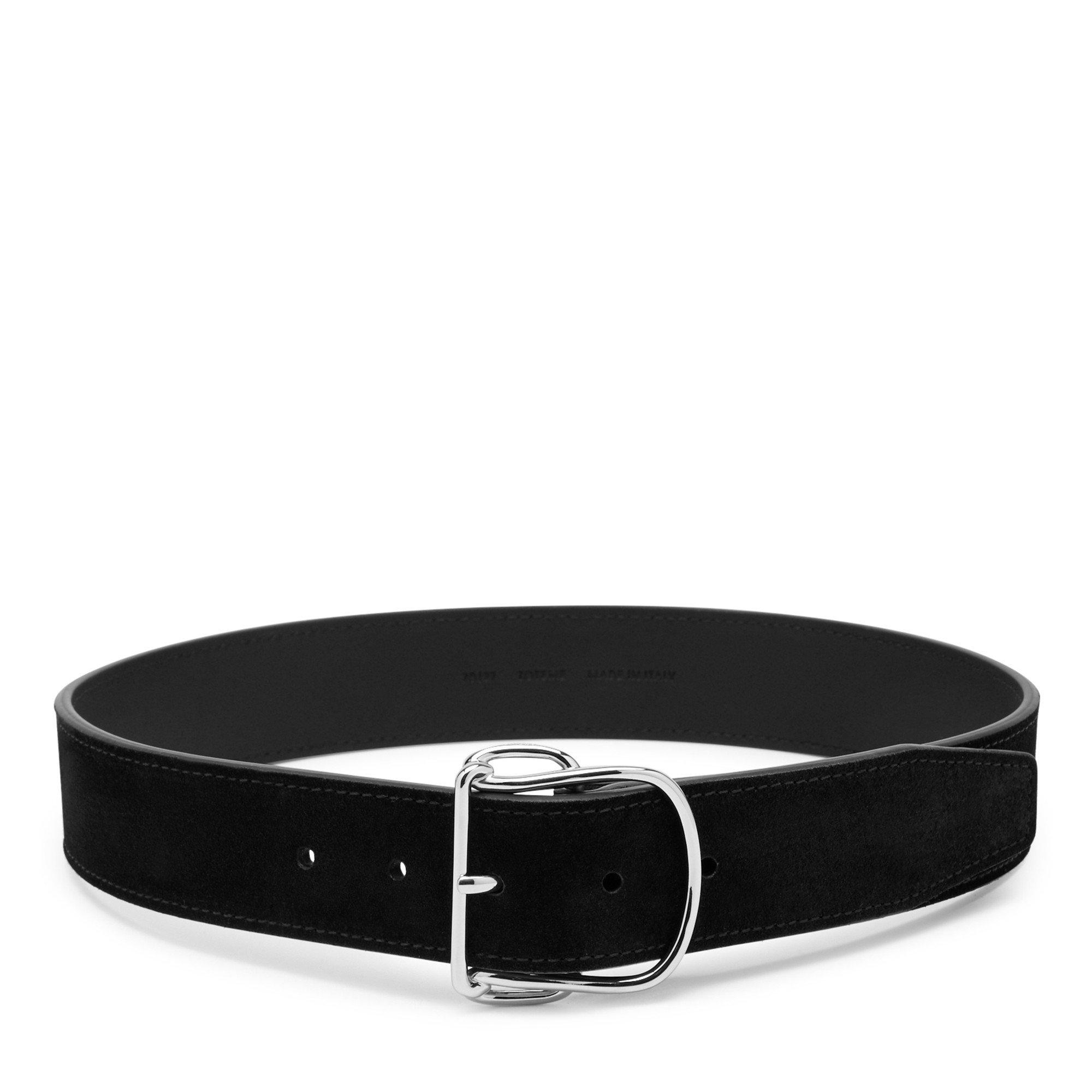 BLACK - Toteme - SWIRL SUEDE BELT