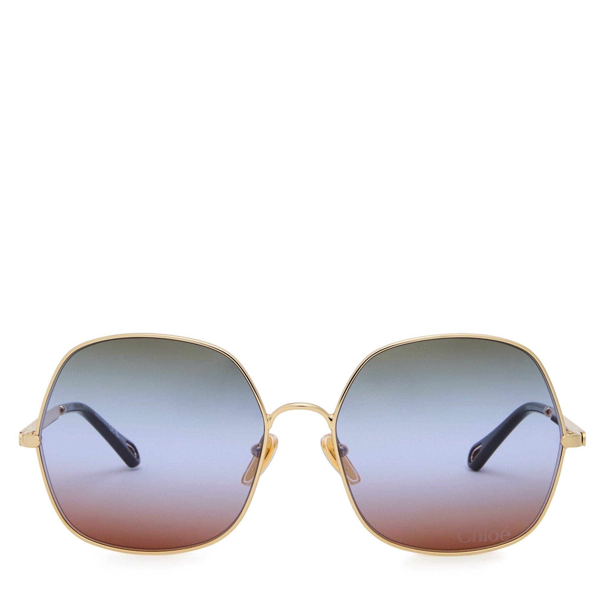 BLUE AND OTHER - Chloe - Women's Metal Square Sunglasses - 2