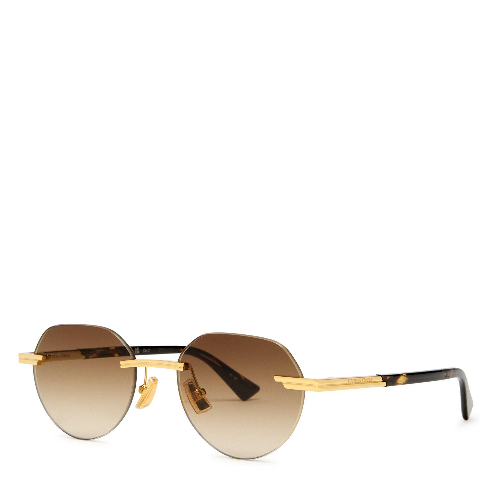 GOLD AND OTHER - Bottega Veneta - BV U ROUND RIMLESS METAL SG - 1