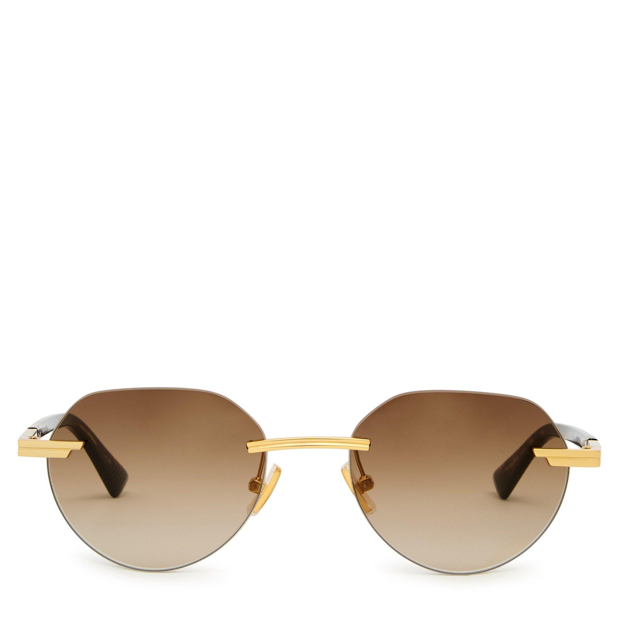 GOLD AND OTHER - Bottega Veneta - BV U ROUND RIMLESS METAL SG - 2