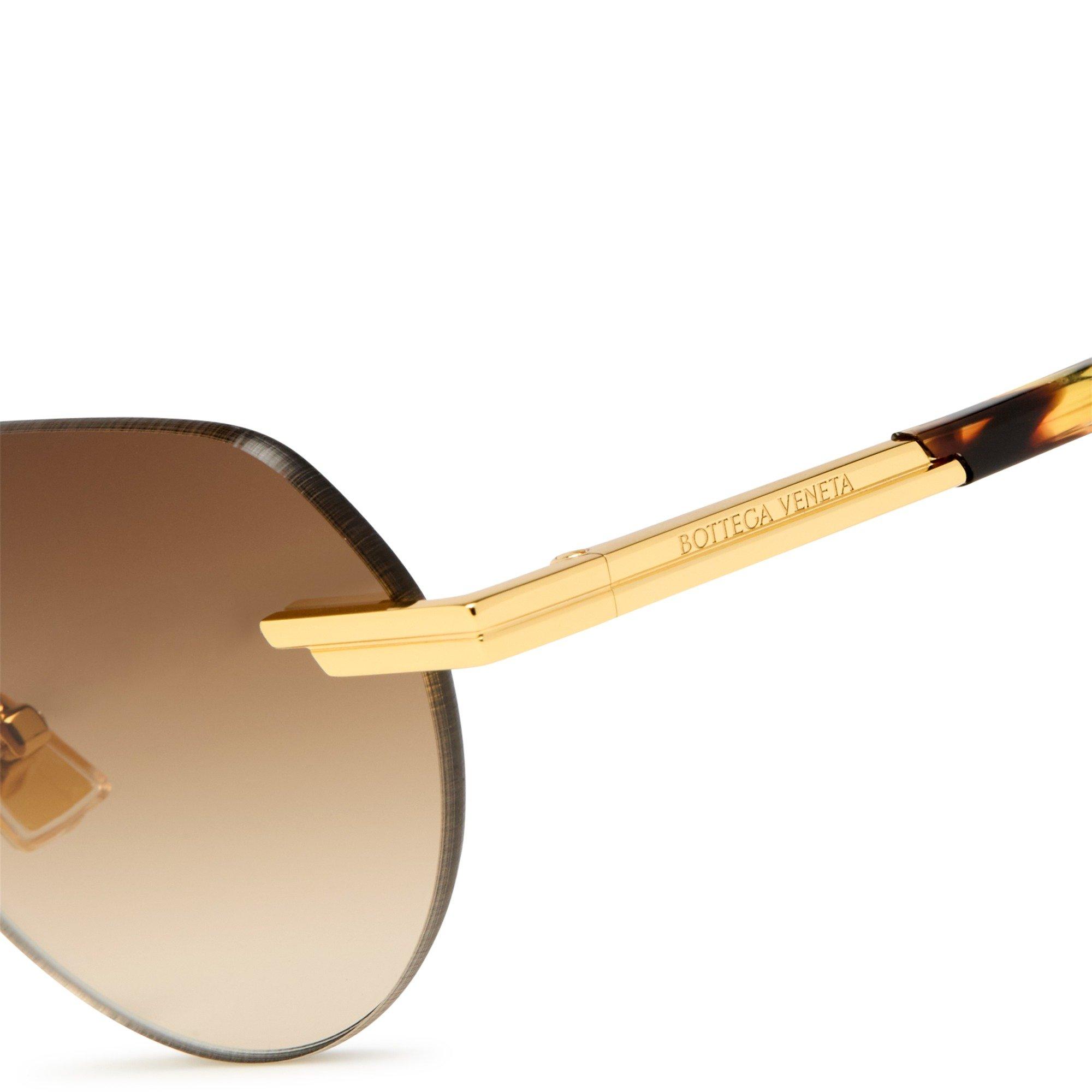 GOLD AND OTHER - Bottega Veneta - BV U ROUND RIMLESS METAL SG - 3