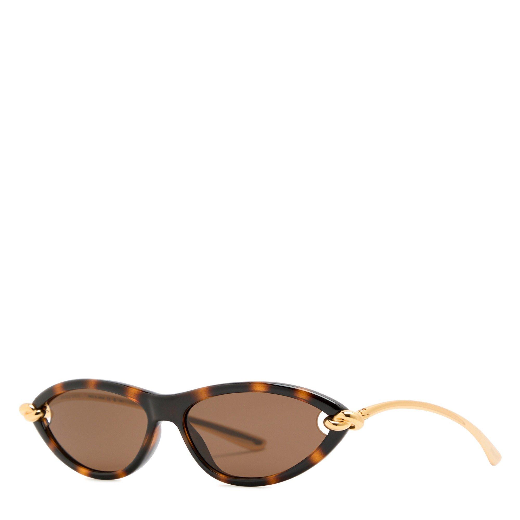 BROWN HAVANA - Bottega Veneta - BV F CATEYE KNOT DETAIL SG