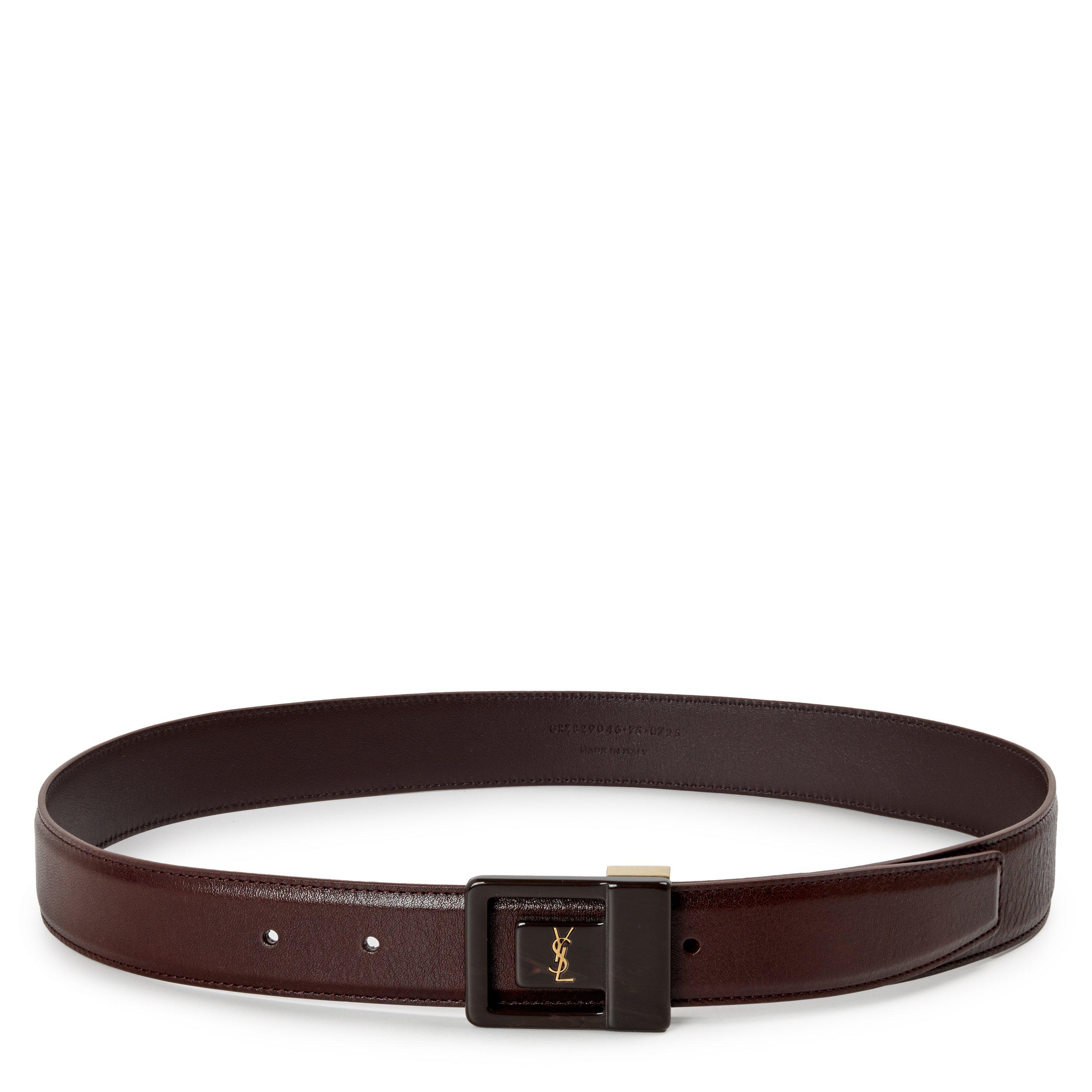 BROWN - Saint Laurent - SMOOTH CALFSKIN SQUARE BU - 1