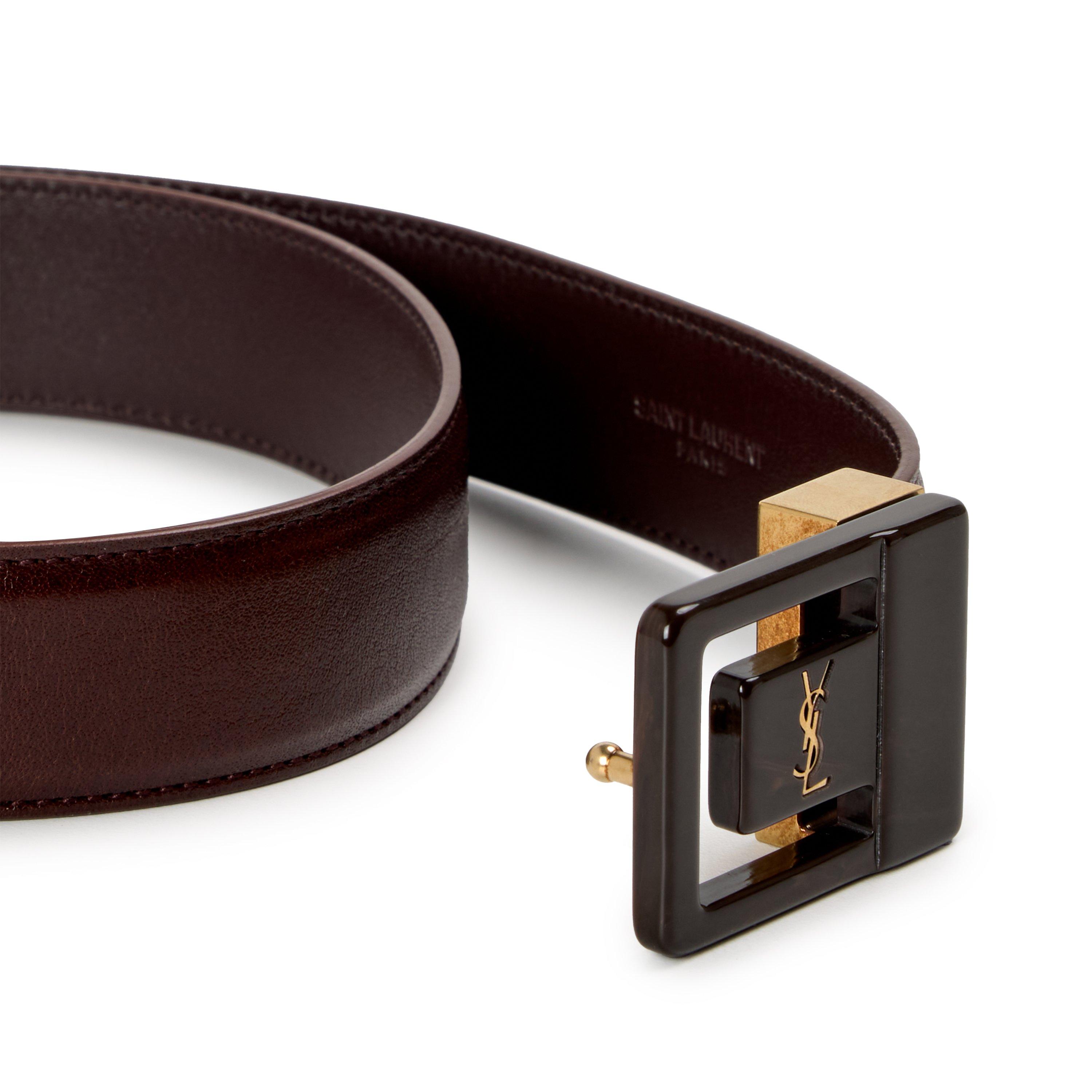 BROWN - Saint Laurent - SMOOTH CALFSKIN SQUARE BU - 3