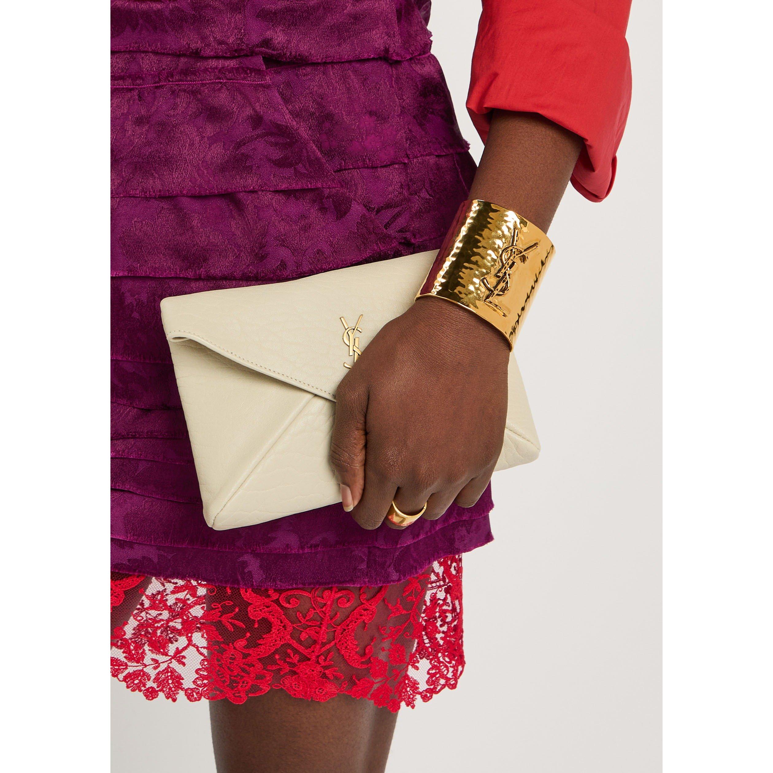 GOLD - Saint Laurent - LOGO GOLD WIDE CUFF - 3