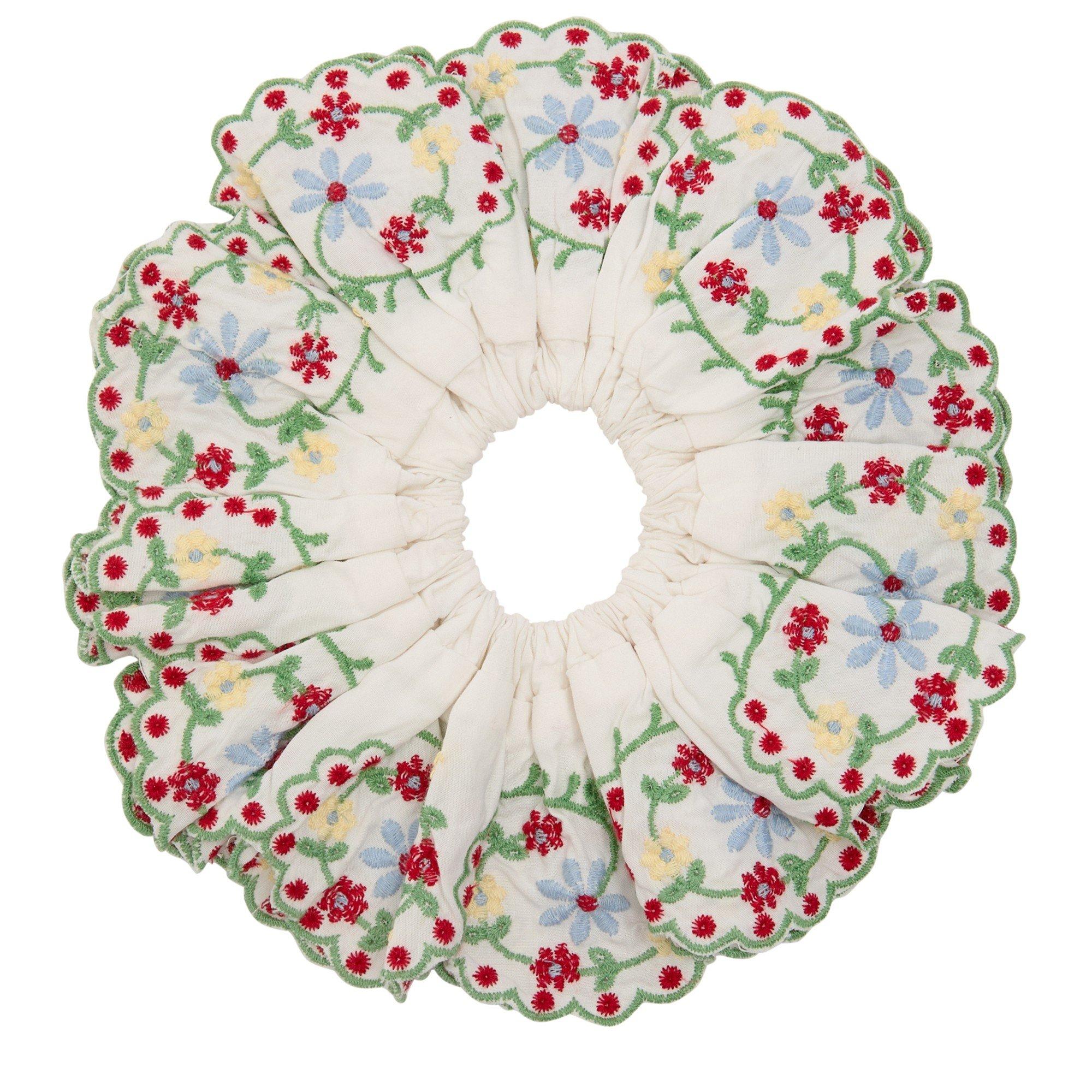 WHITE AND OTHER - Damson Madder - ACC LULU EMBROIDERED SCRUNCHIE - 1