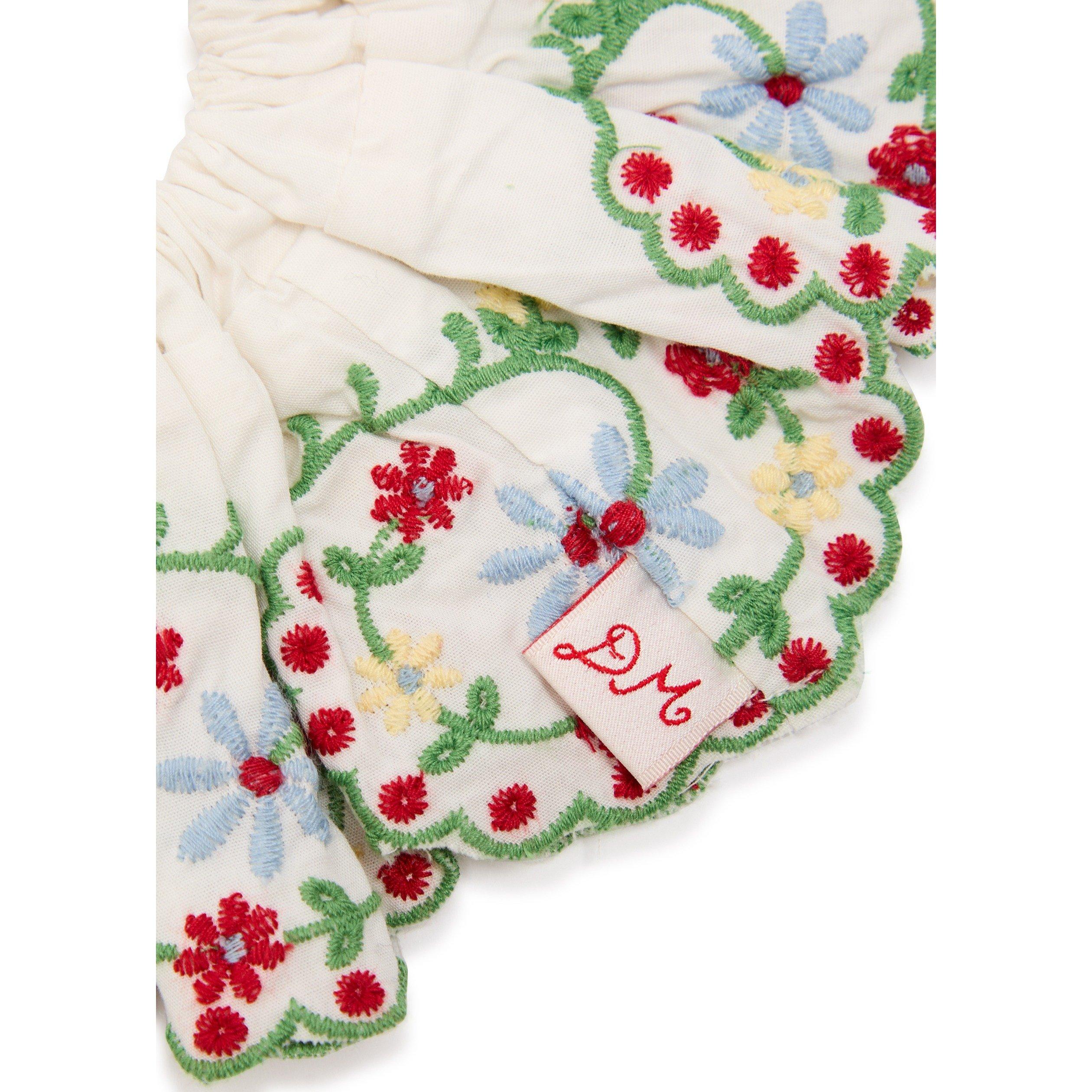 WHITE AND OTHER - Damson Madder - ACC LULU EMBROIDERED SCRUNCHIE - 2