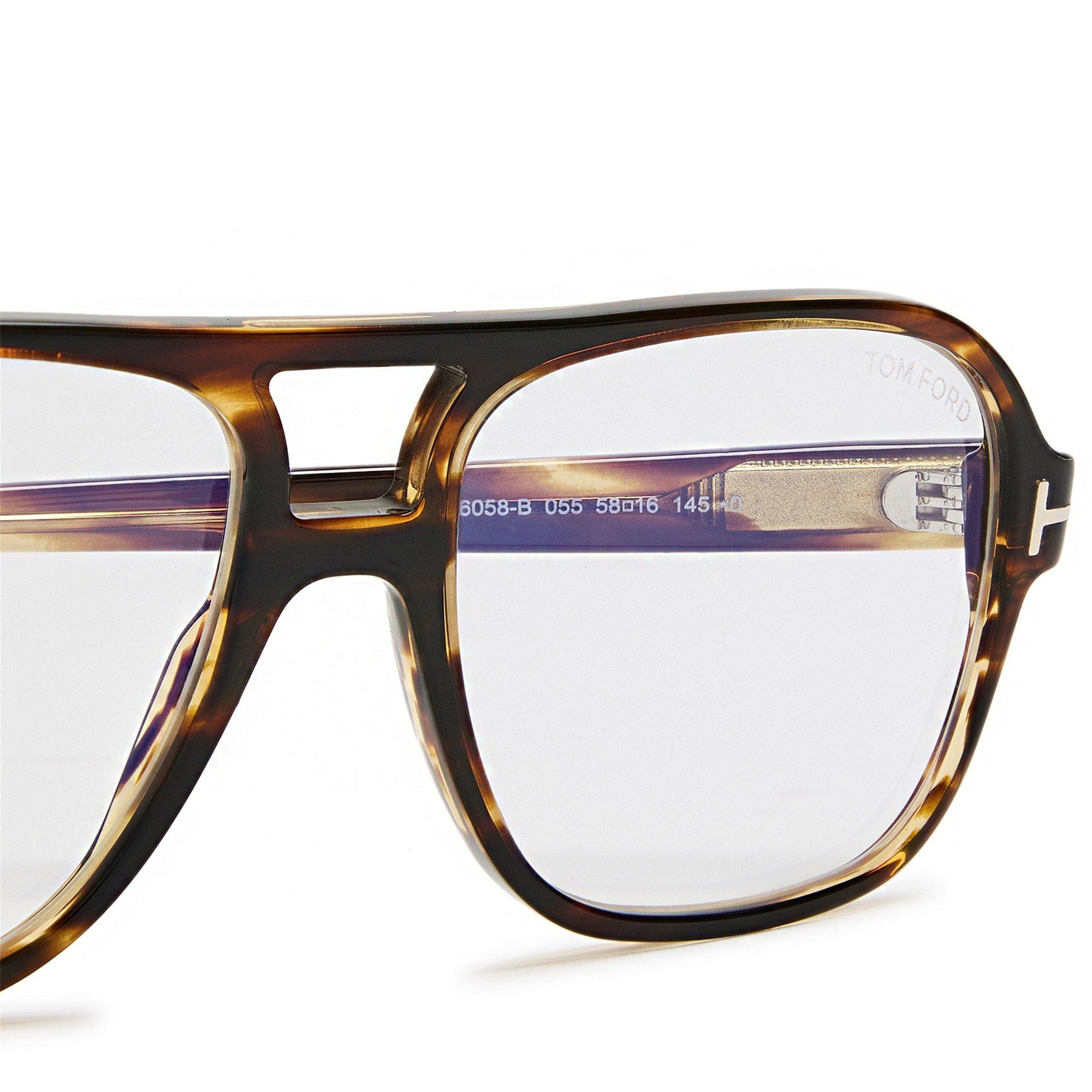 BROWN HAVANA - Tom Ford - Men's Acetate Blue Light Glasses - 3