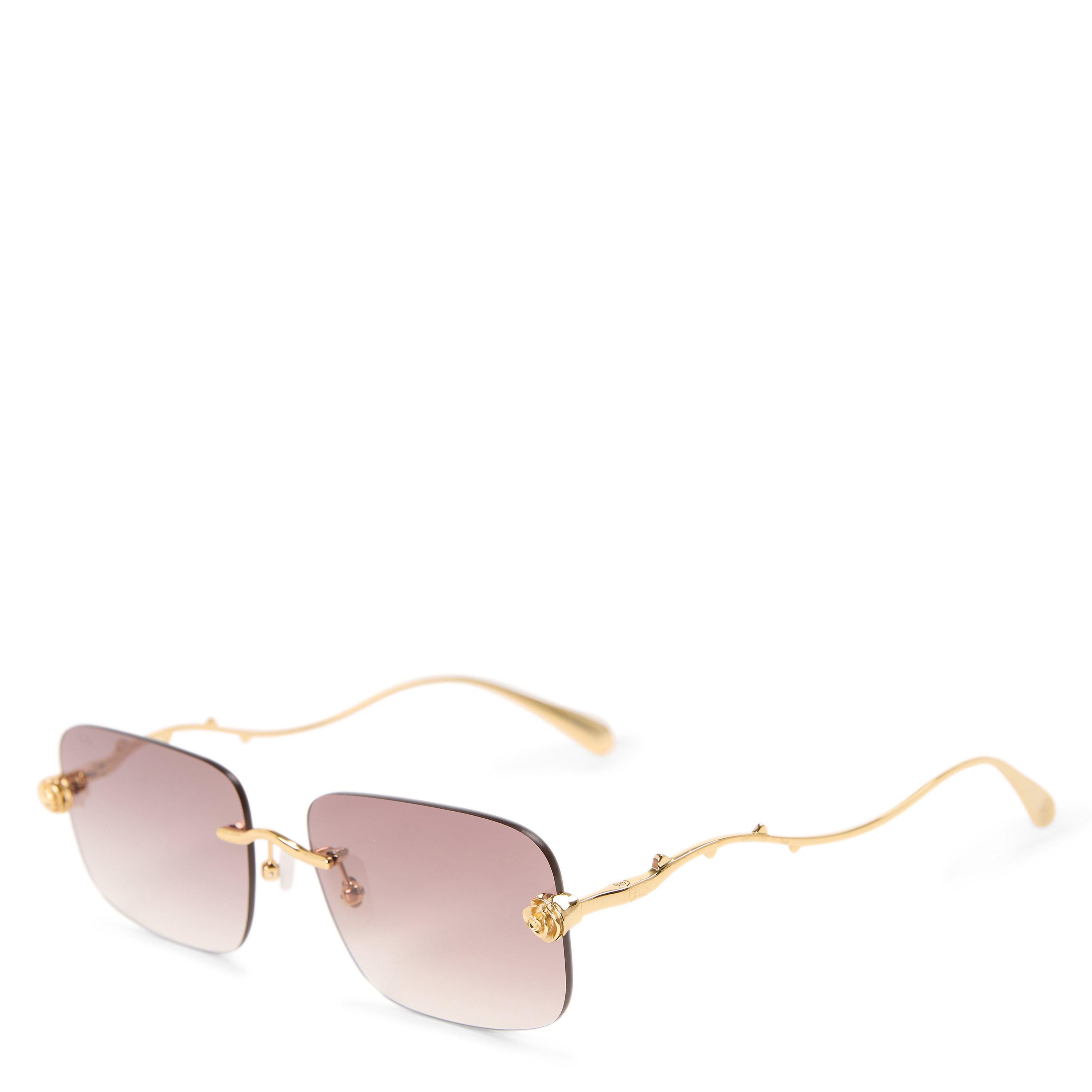 Women's Rose Garden Rimless Rectangle Sunglasses