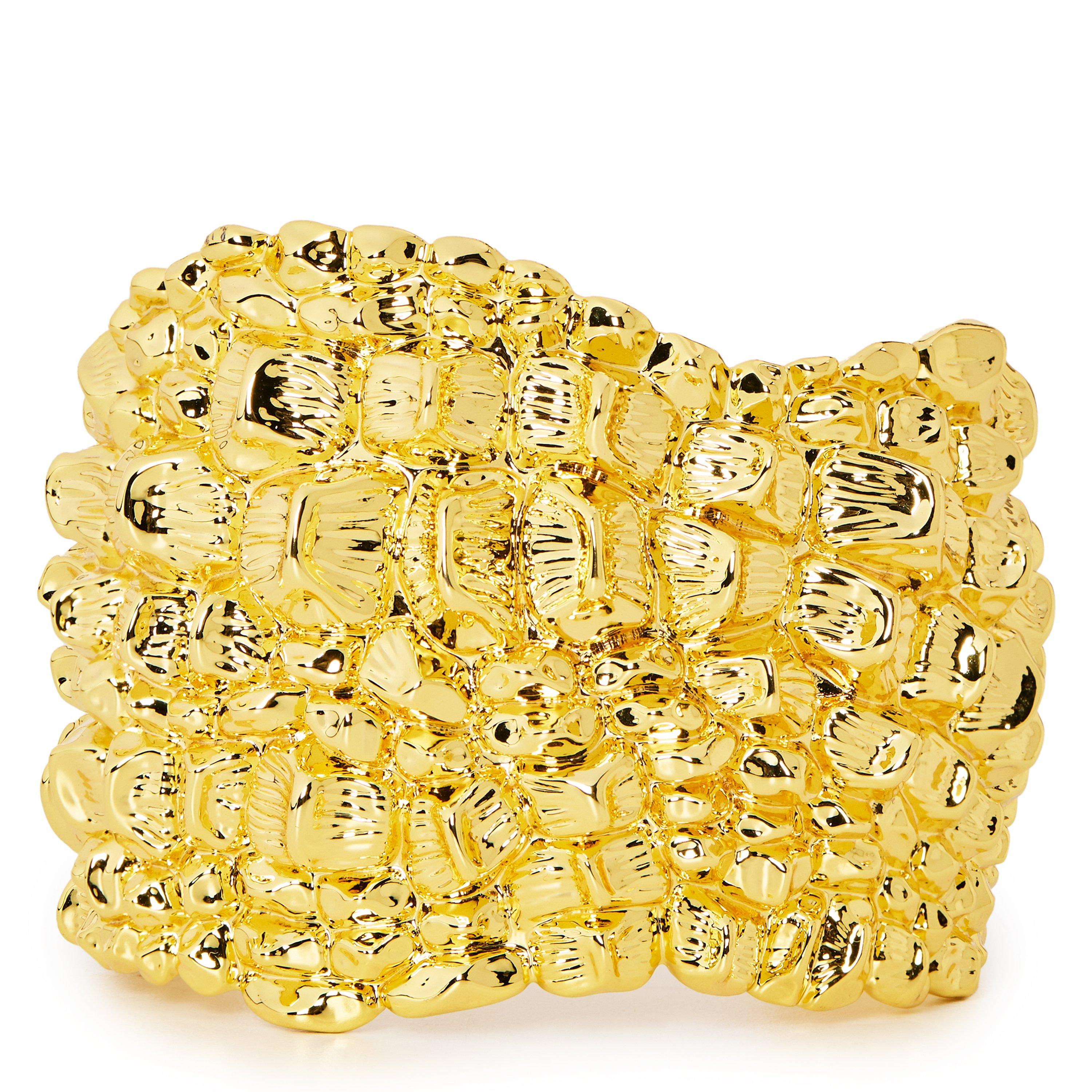 GOLD - Alexis Bittar - BRUT CUFF CROCO - 1