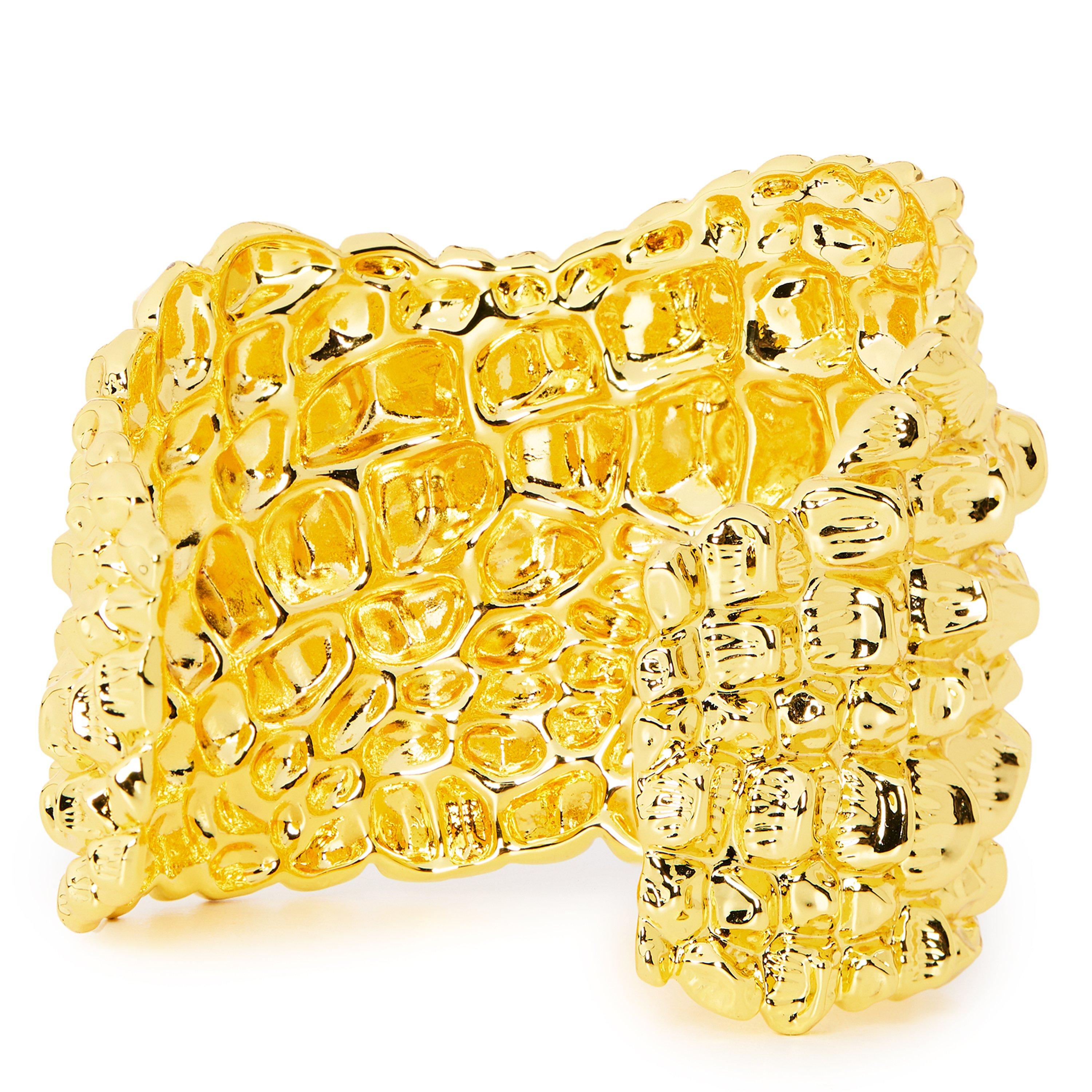 GOLD - Alexis Bittar - BRUT CUFF CROCO - 2