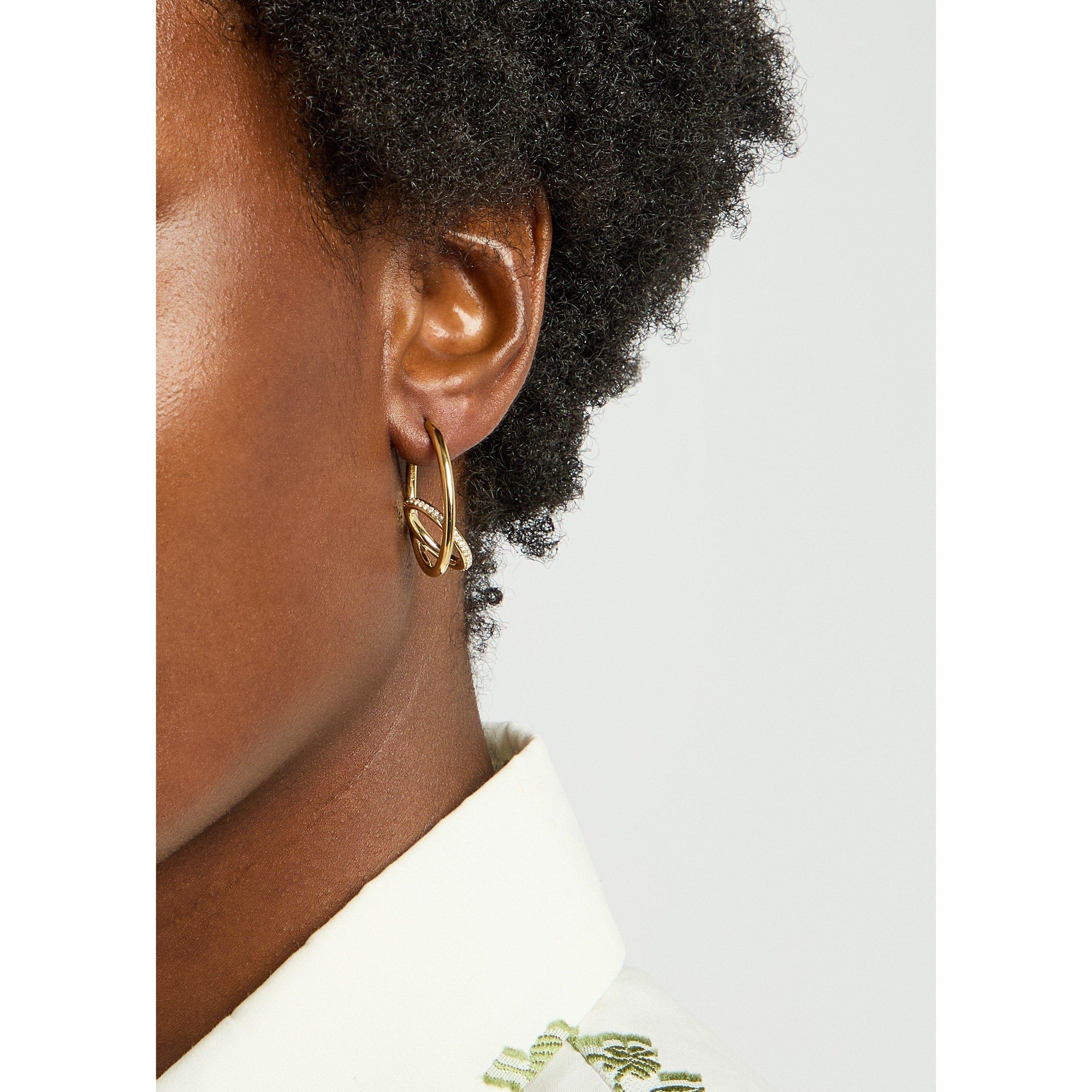 GOLD - Otiumberg - Pave Spiralis Earrings - 3