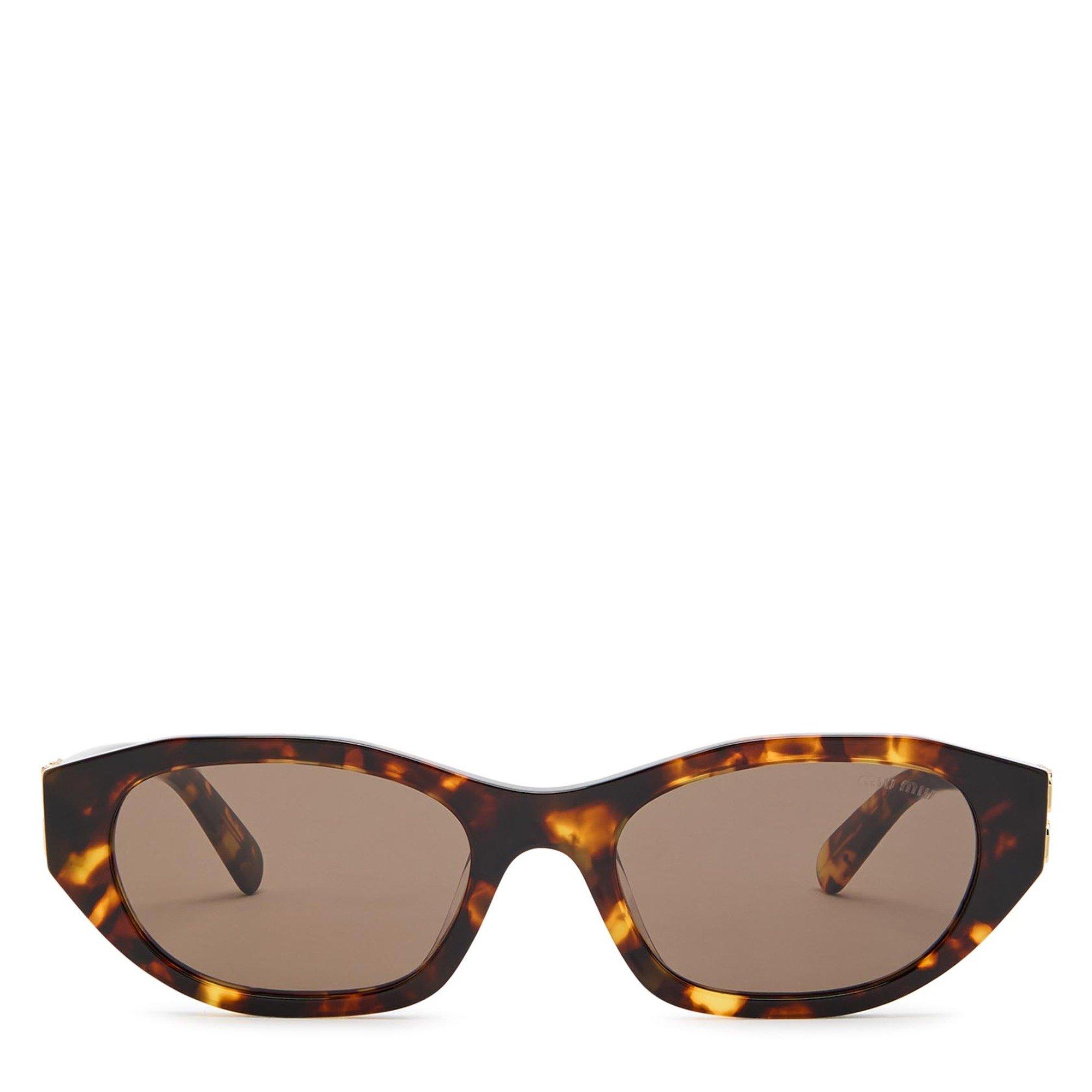 BROWN HAVANA - Miu Miu - MIU MIU CATEYE LOGO DETAIL SG - 2