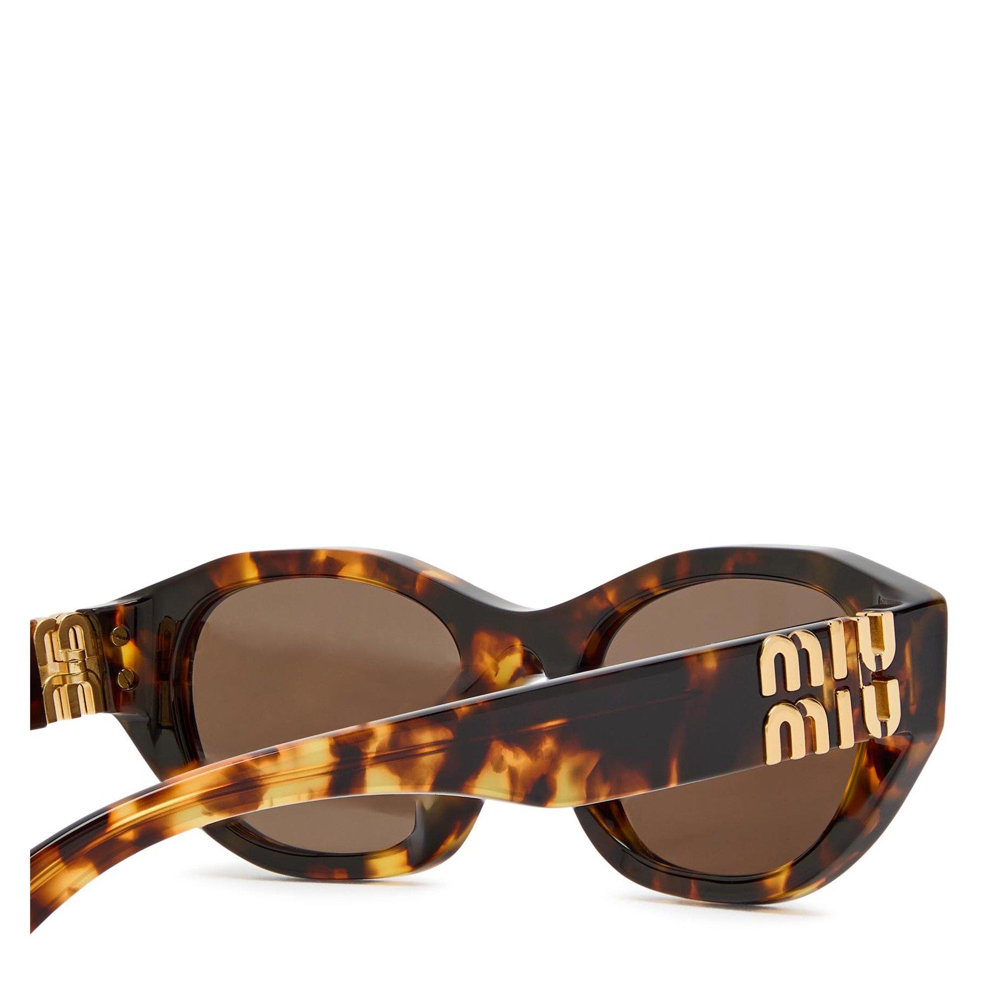 BROWN HAVANA - Miu Miu - MIU MIU CATEYE LOGO DETAIL SG - 3