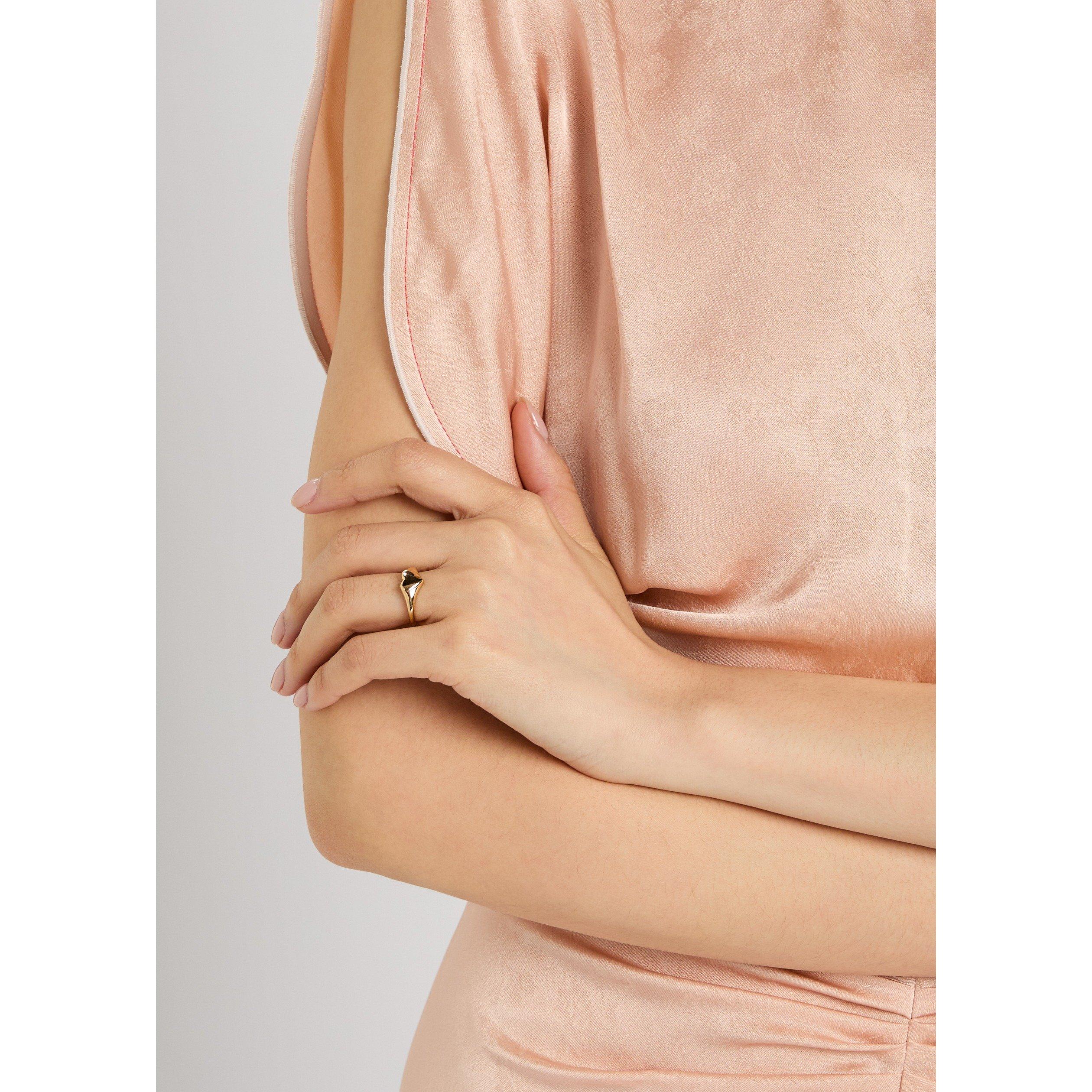 GOLD - Astrid and Miyu - Heart Signet Ring - 3