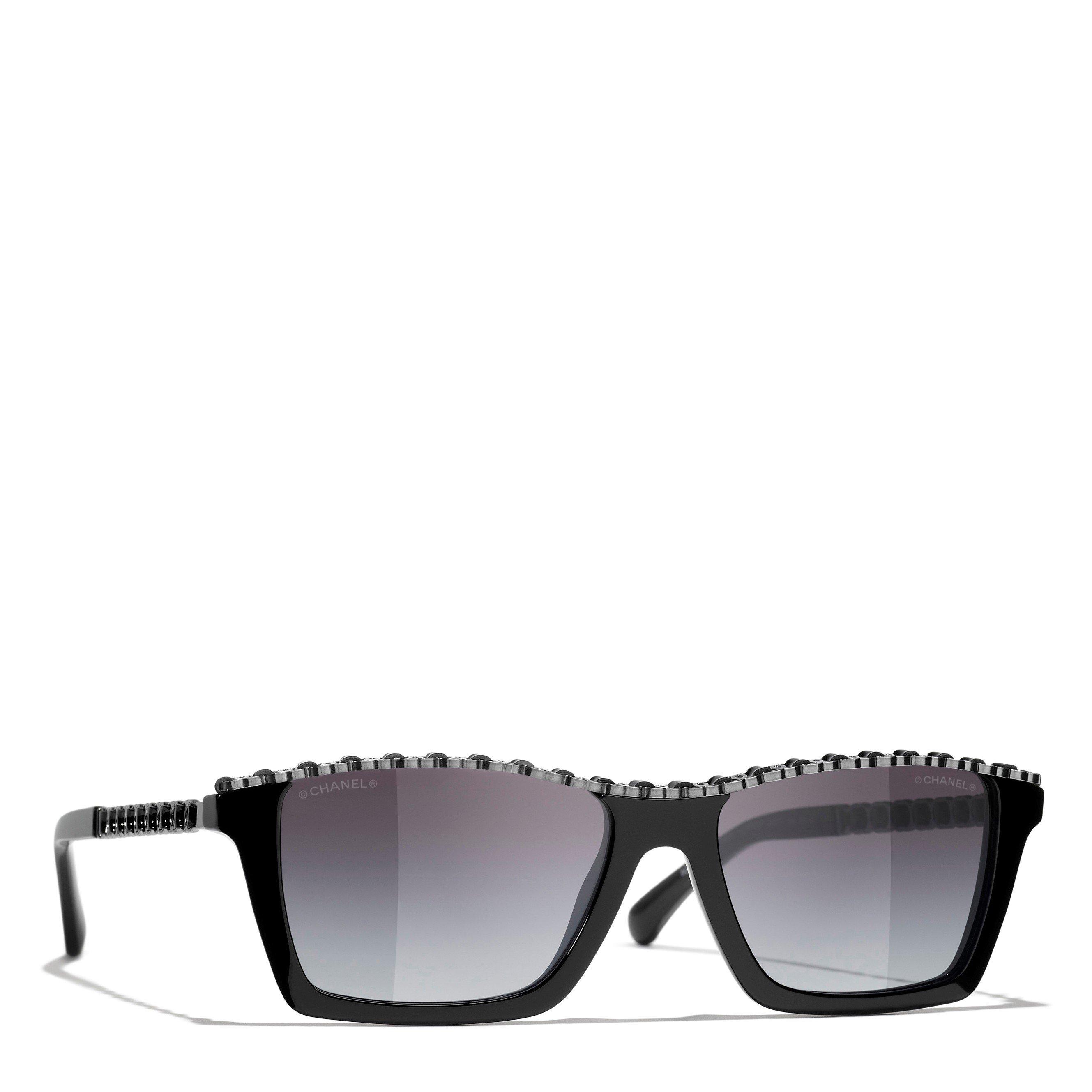 BLACK - CHANEL - CHANEL RECTANGLE ACETATE SG - 1