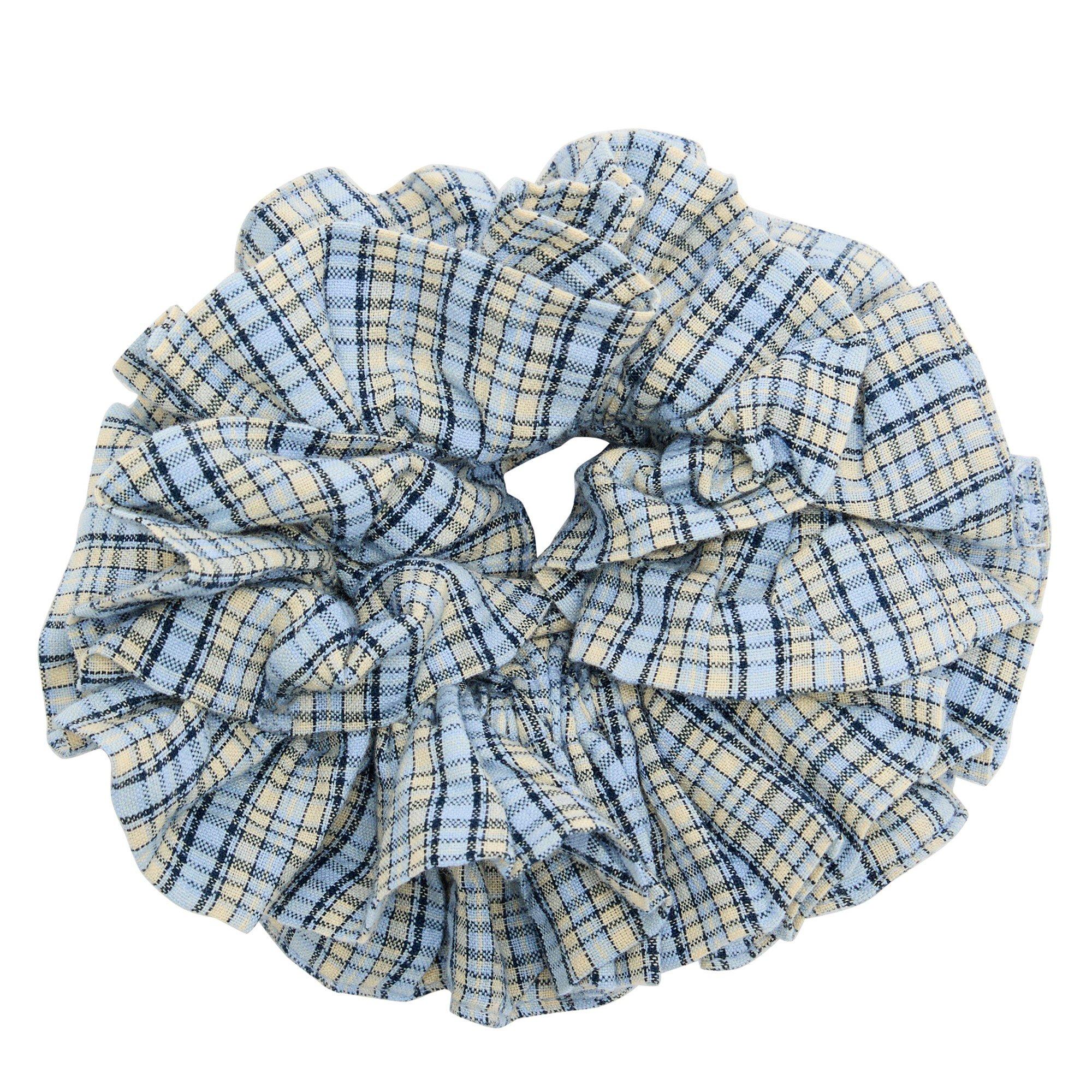 MULTICOLOURED - Damson Madder - ACC GARTER CHECK SCRUNCHIE