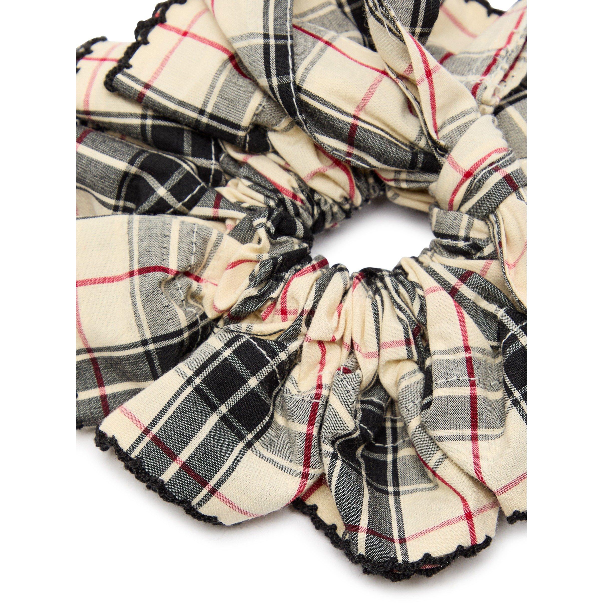 YELLOW AND OTHE - Damson Madder - ACC GARTER CHECK SCRUNCHIE - 2
