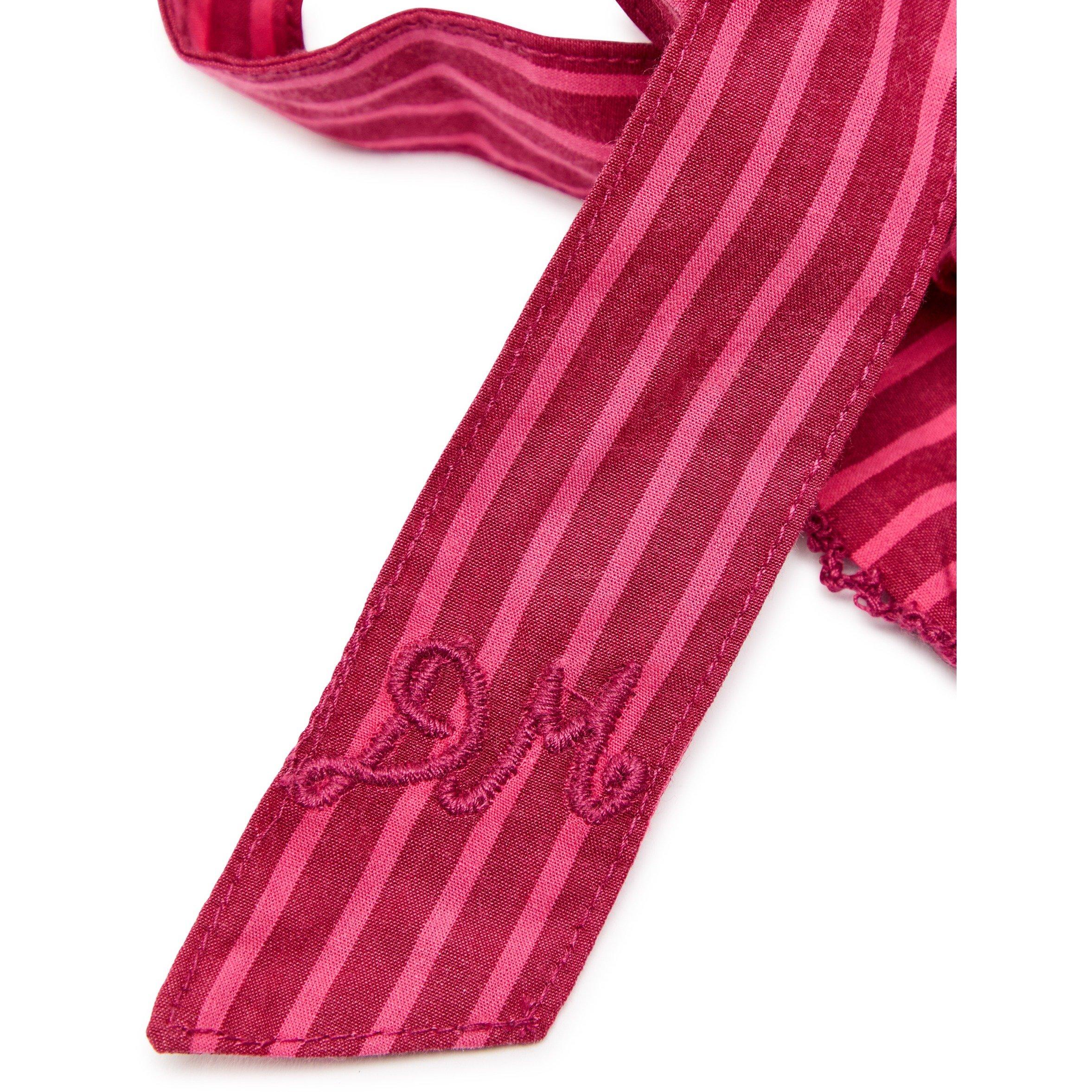 RED AND OTHER - Damson Madder - ACC GARTER STRIPE SCRUNCHE - 2