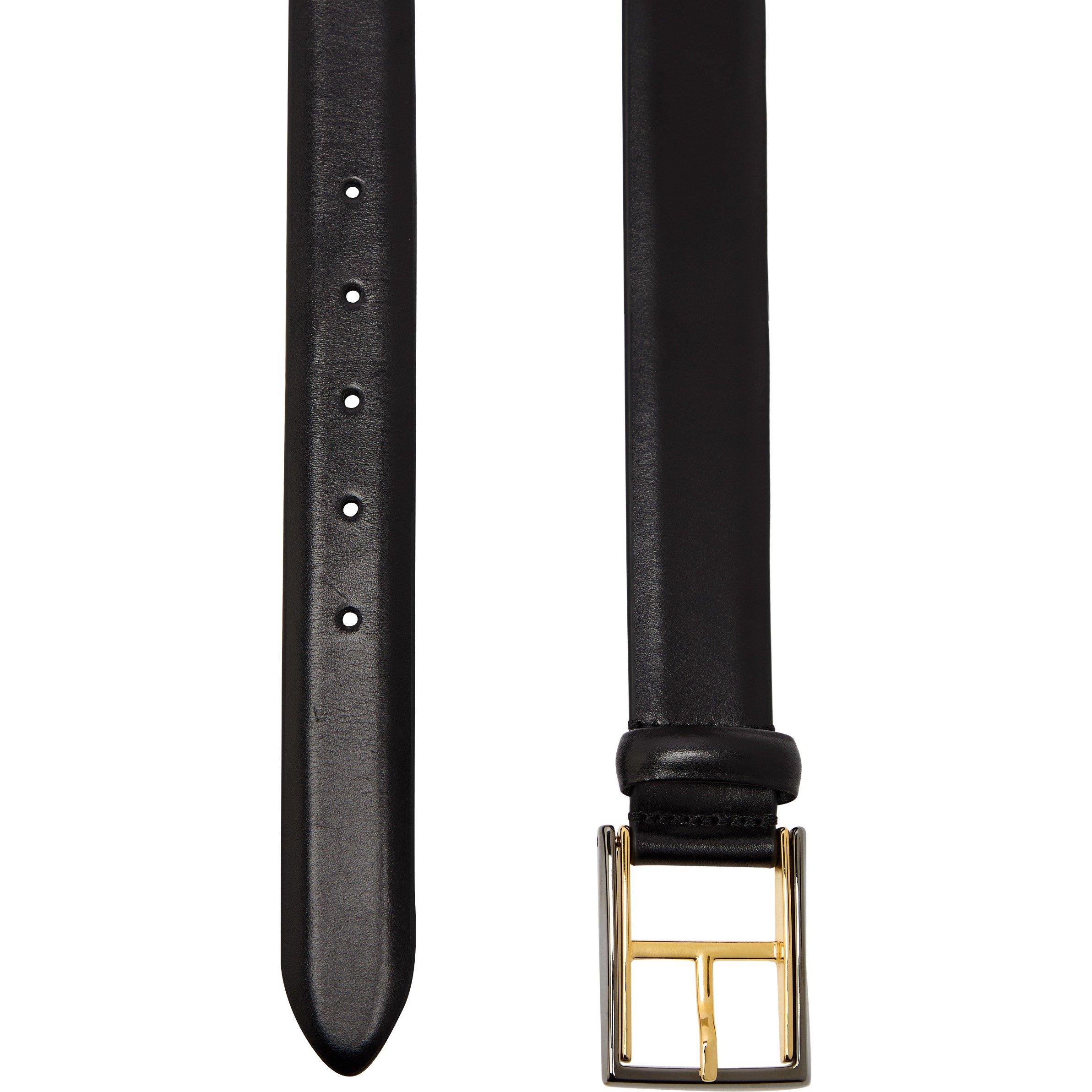 BLACK - ANDERSONS BELTS - NARROW SEMI FORMAL BI COLOUR B - 2