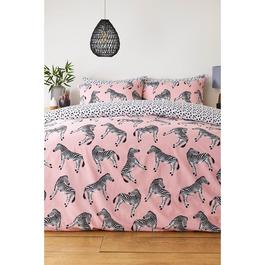 Homelife Animal Zebra Reversible Duvet Set