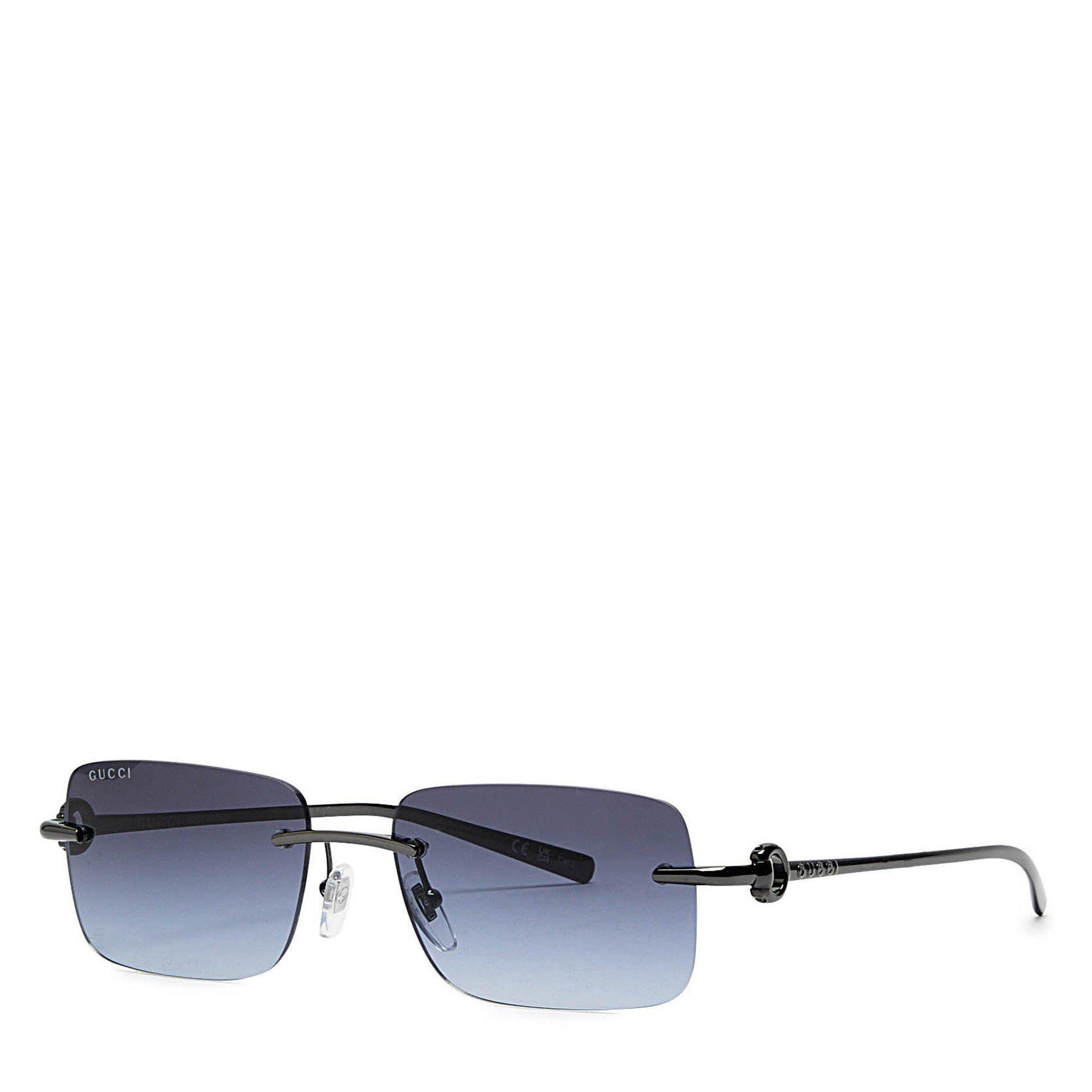 BLUE AND OTHER - Gucci - Men's Rimless Metal Rectangle Sunglasses - 1