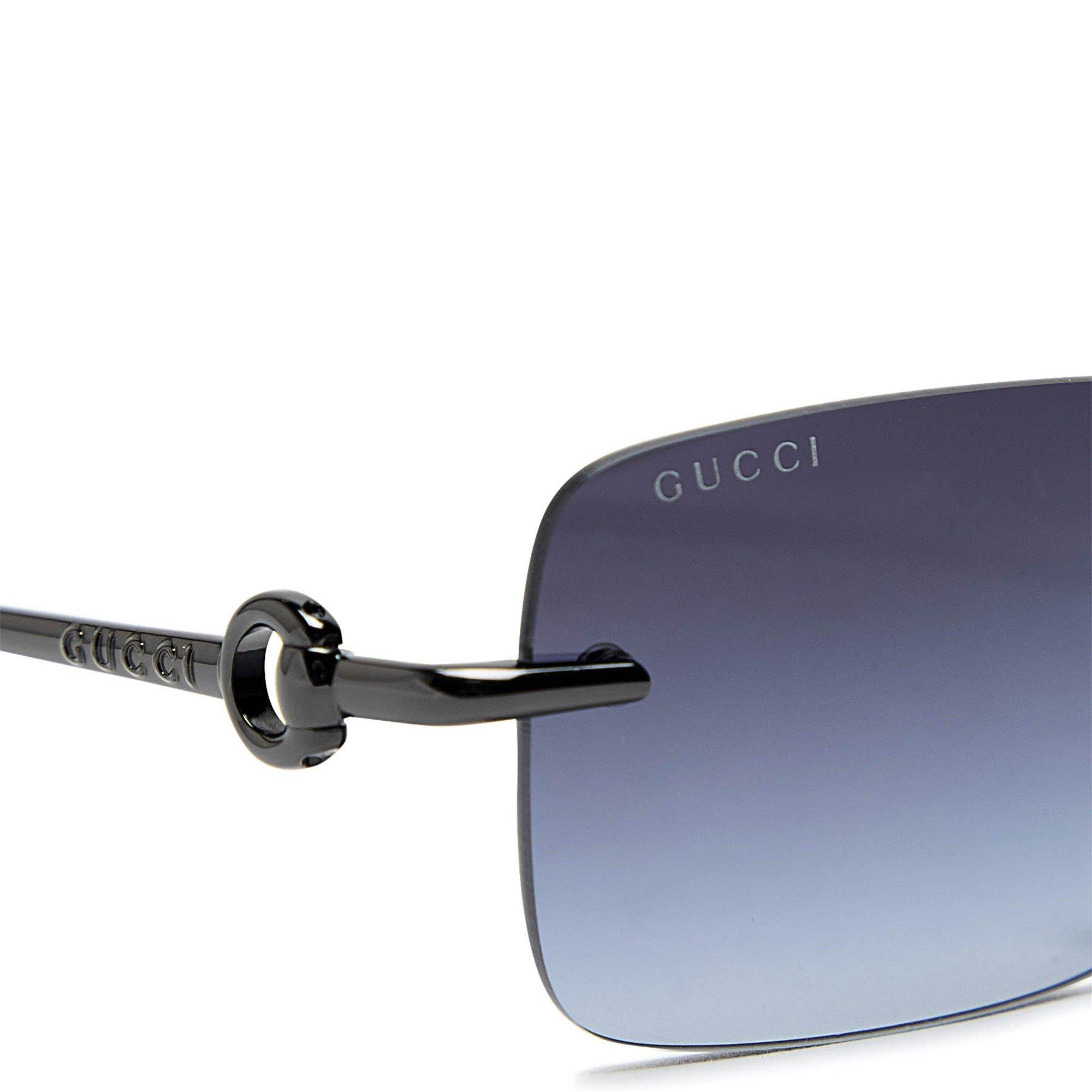 BLUE AND OTHER - Gucci - Men's Rimless Metal Rectangle Sunglasses - 3