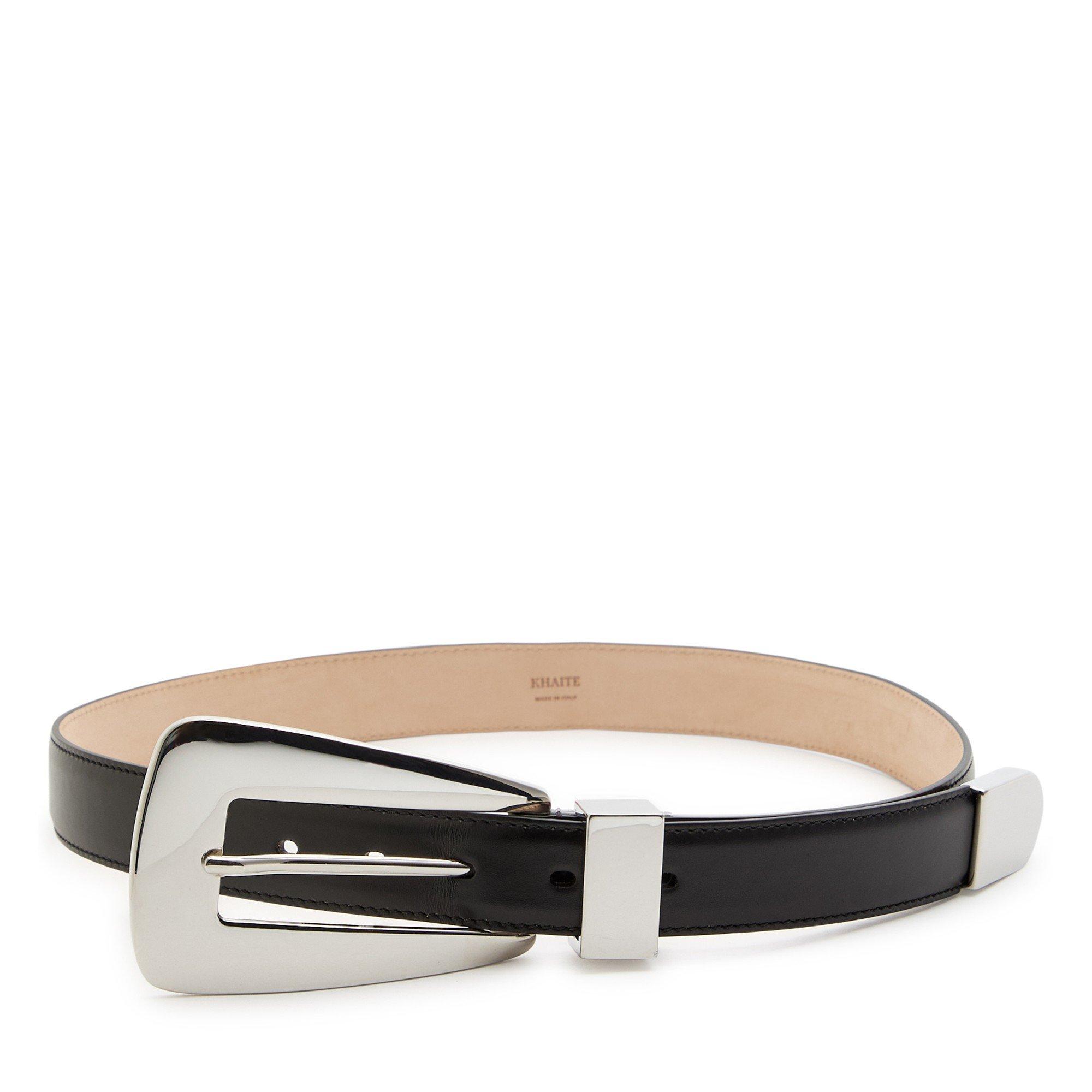 BLACK - Khaite - LUCCA BELT - SILVER BUCKLE (30 - 1