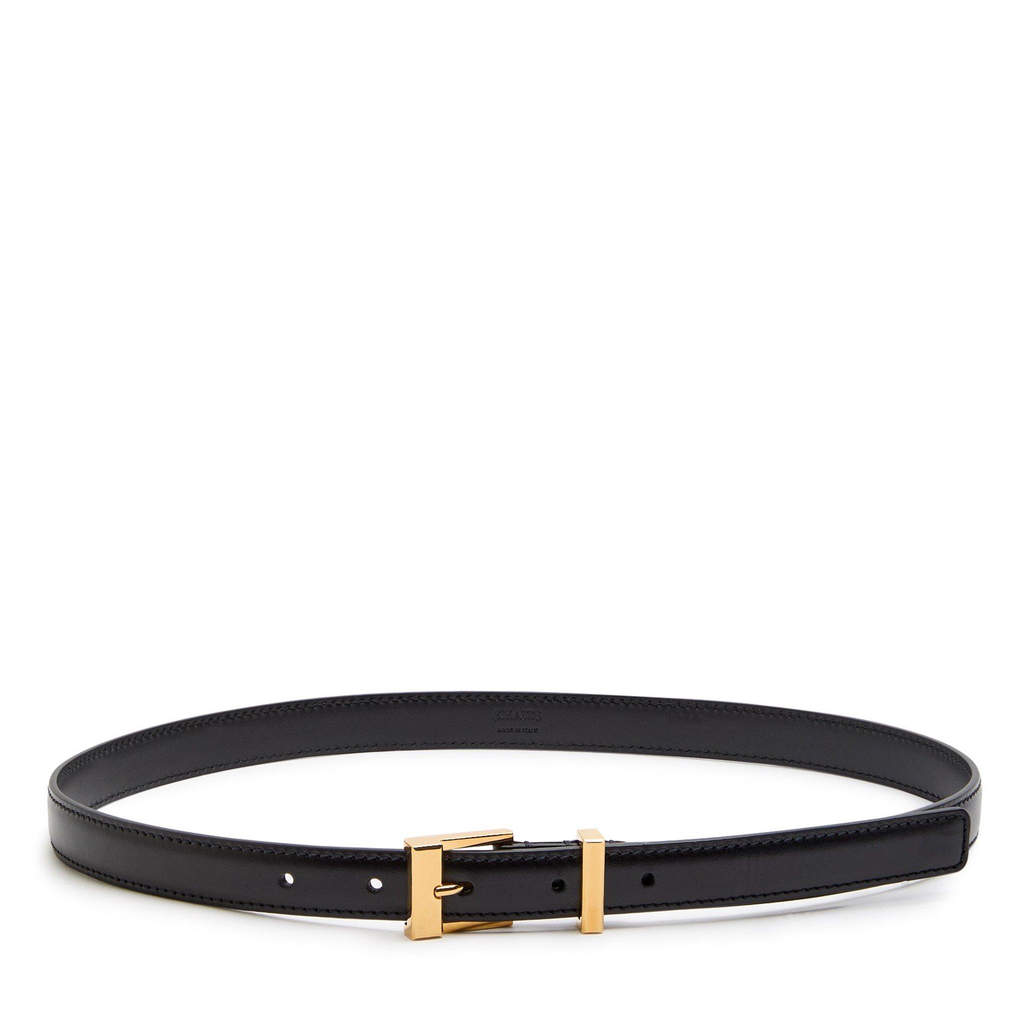 BLACK - Khaite - MANHATTAN BELT - GOLD (20MM)