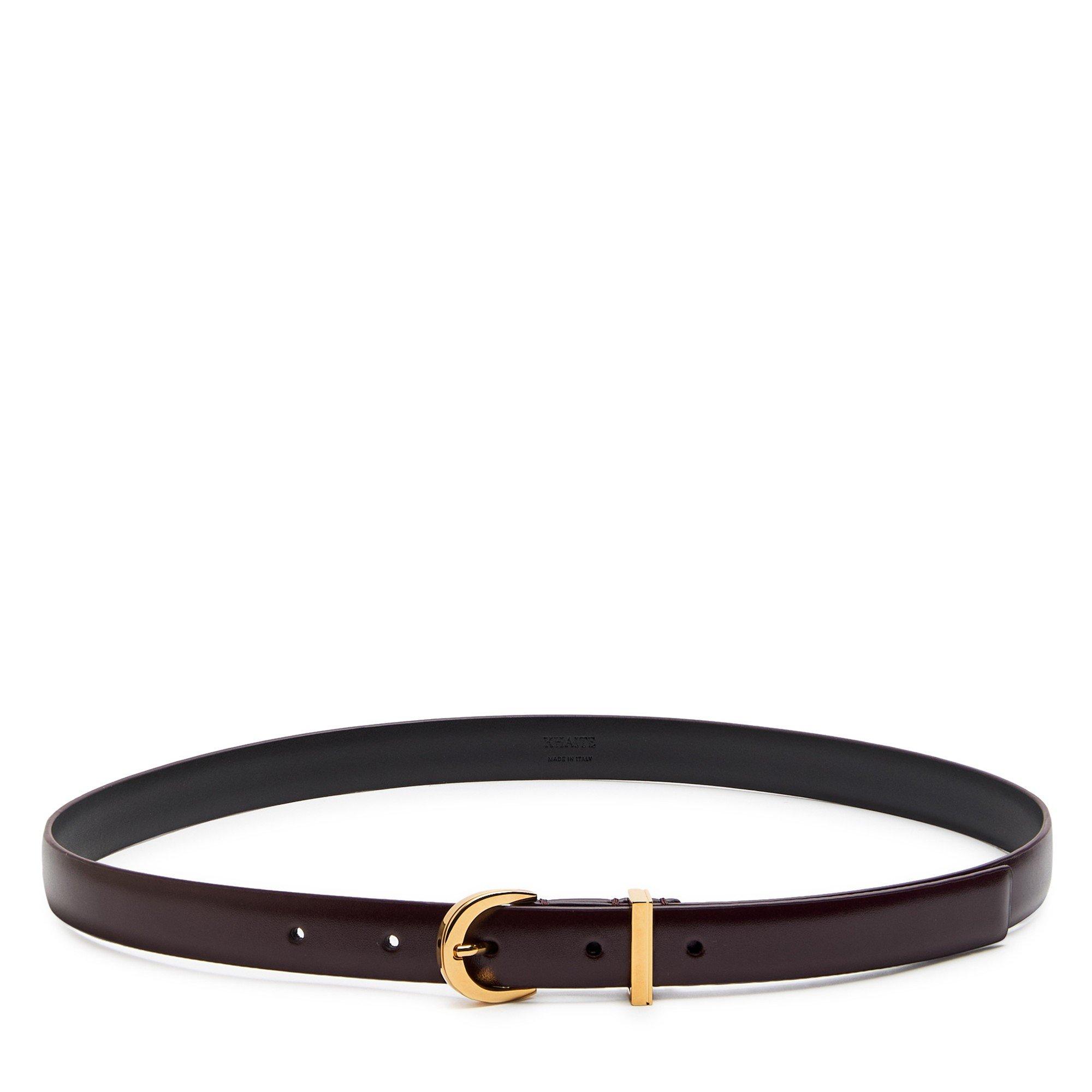 BURGUNDY - Khaite - LUNA BELT - GOLD (20MM) - 1