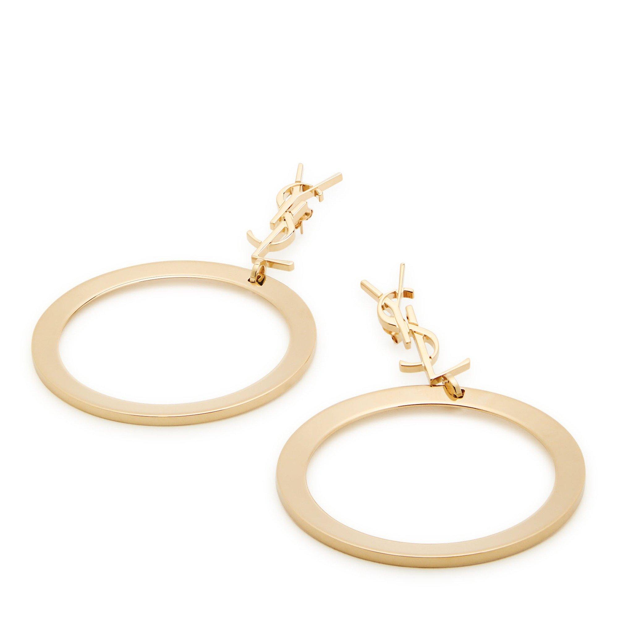 GOLD - Saint Laurent - CASSANDRE LOGO HOOPS - 2