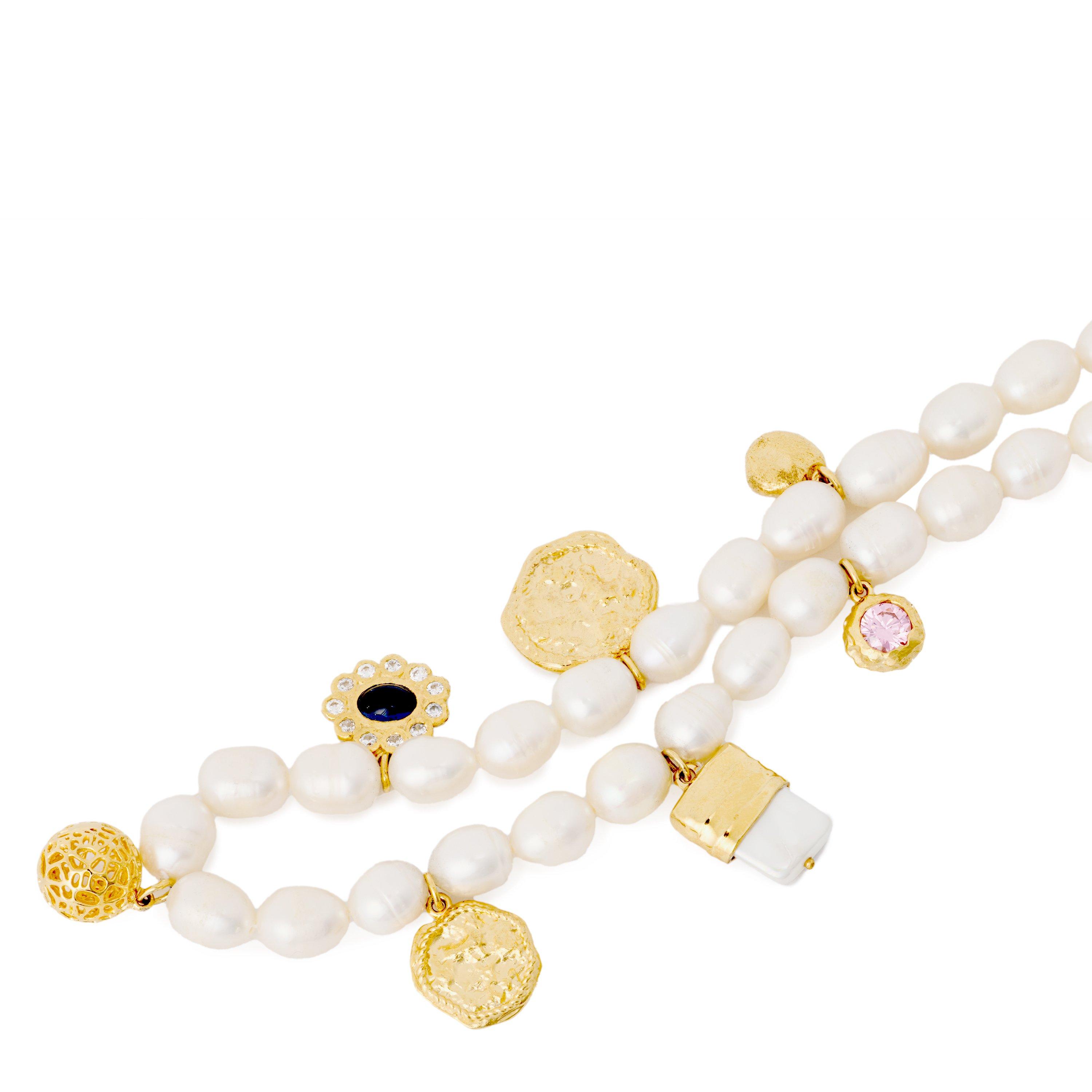 GOLD - Joanna Laura Constantine - PEARL NECKLACE WITH DANGL - 1