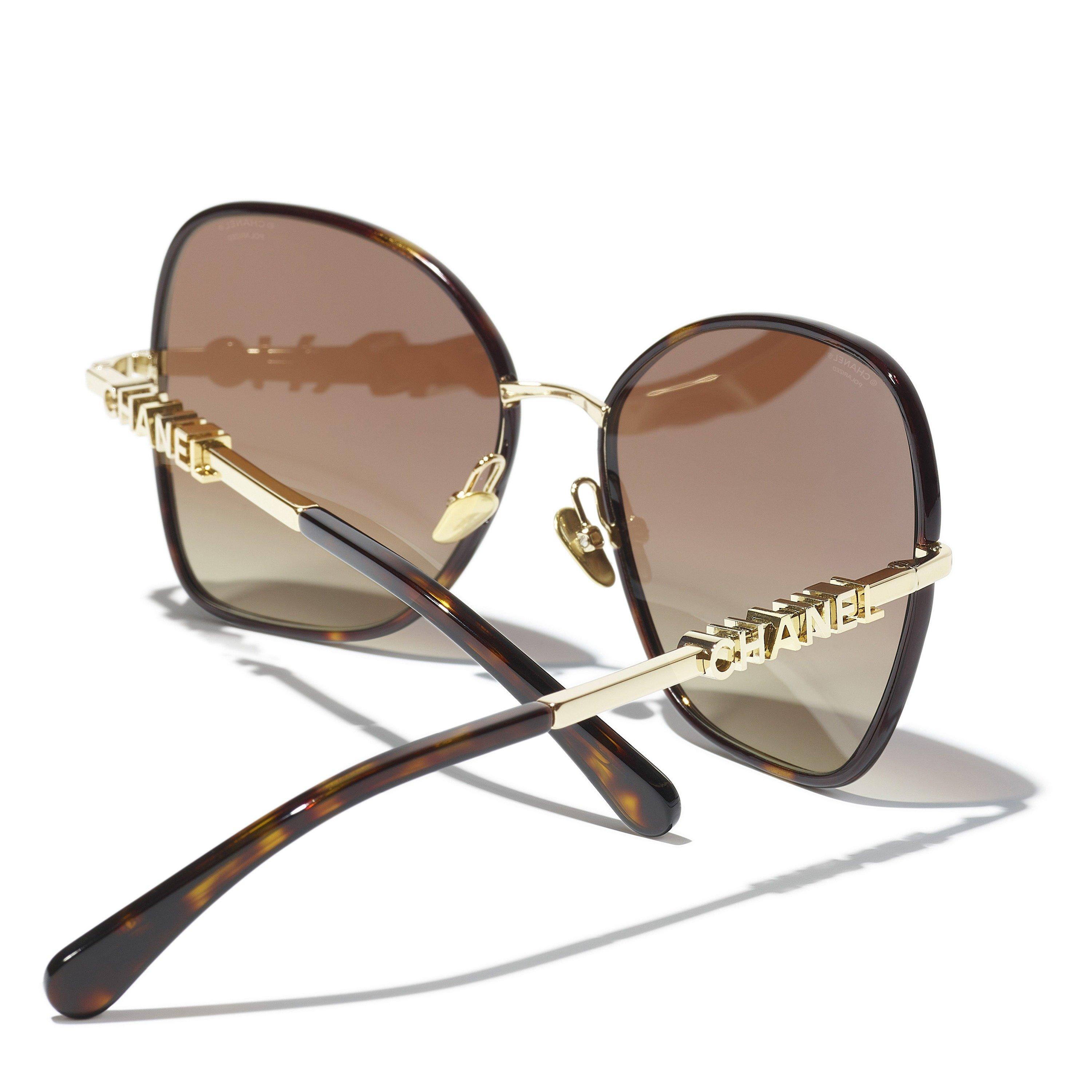 BROWN HAVANA - CHANEL - CHANEL BUTTERFLY METAL LOGO SG - 4