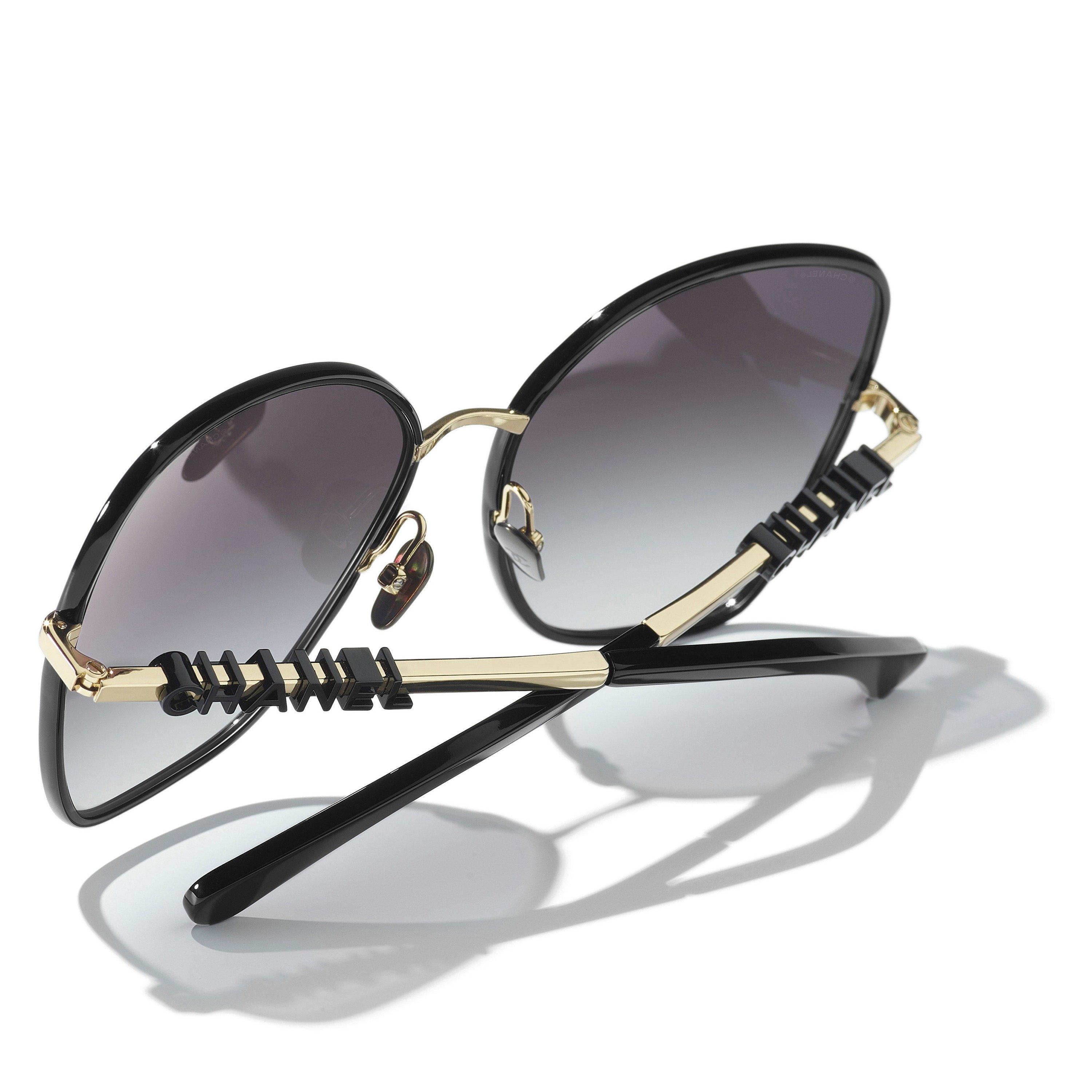 BLACK - CHANEL - CHANEL BUTTERFLY METAL LOGO S - 3