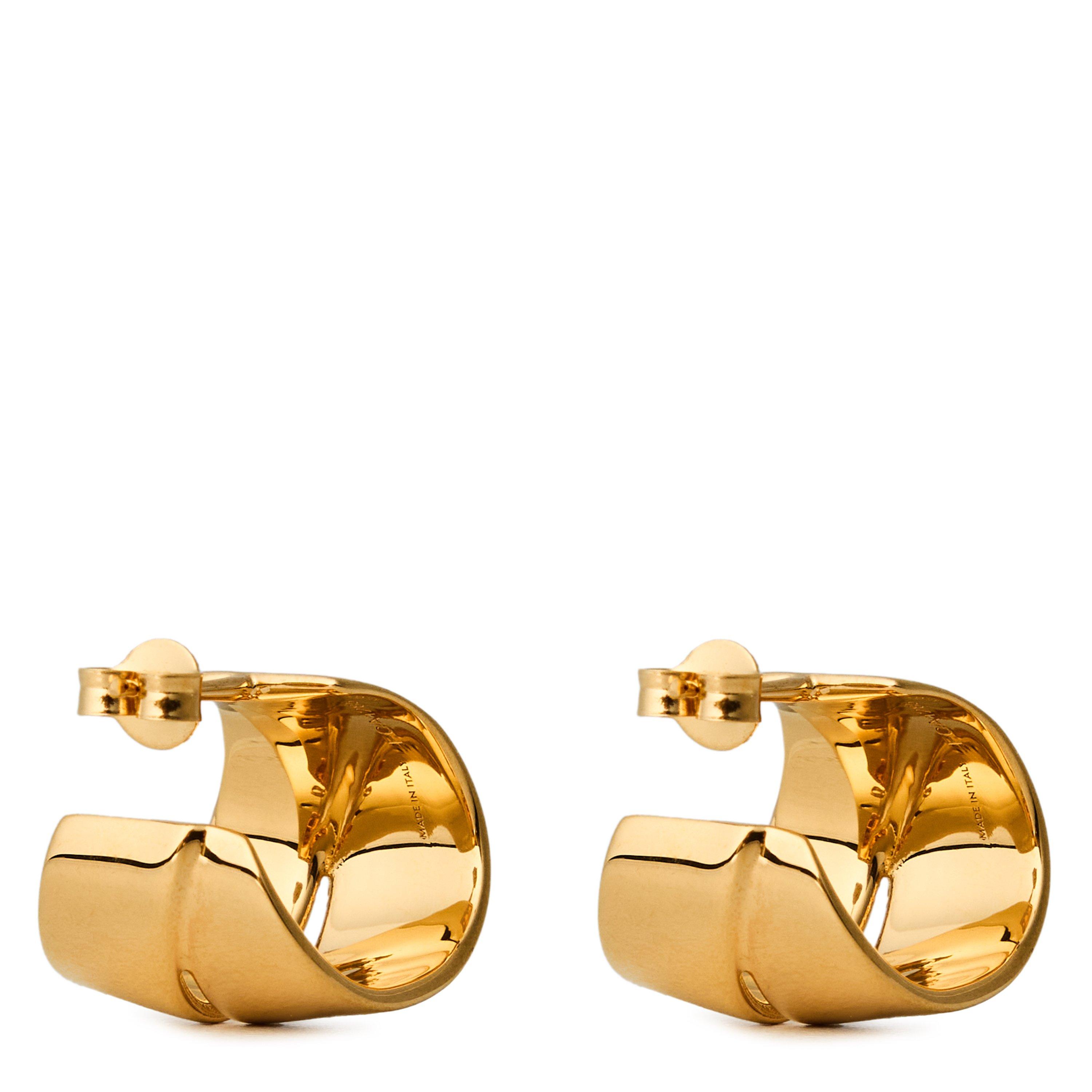 GOLD - Celine - Ribbon Hoops-Brass - 2