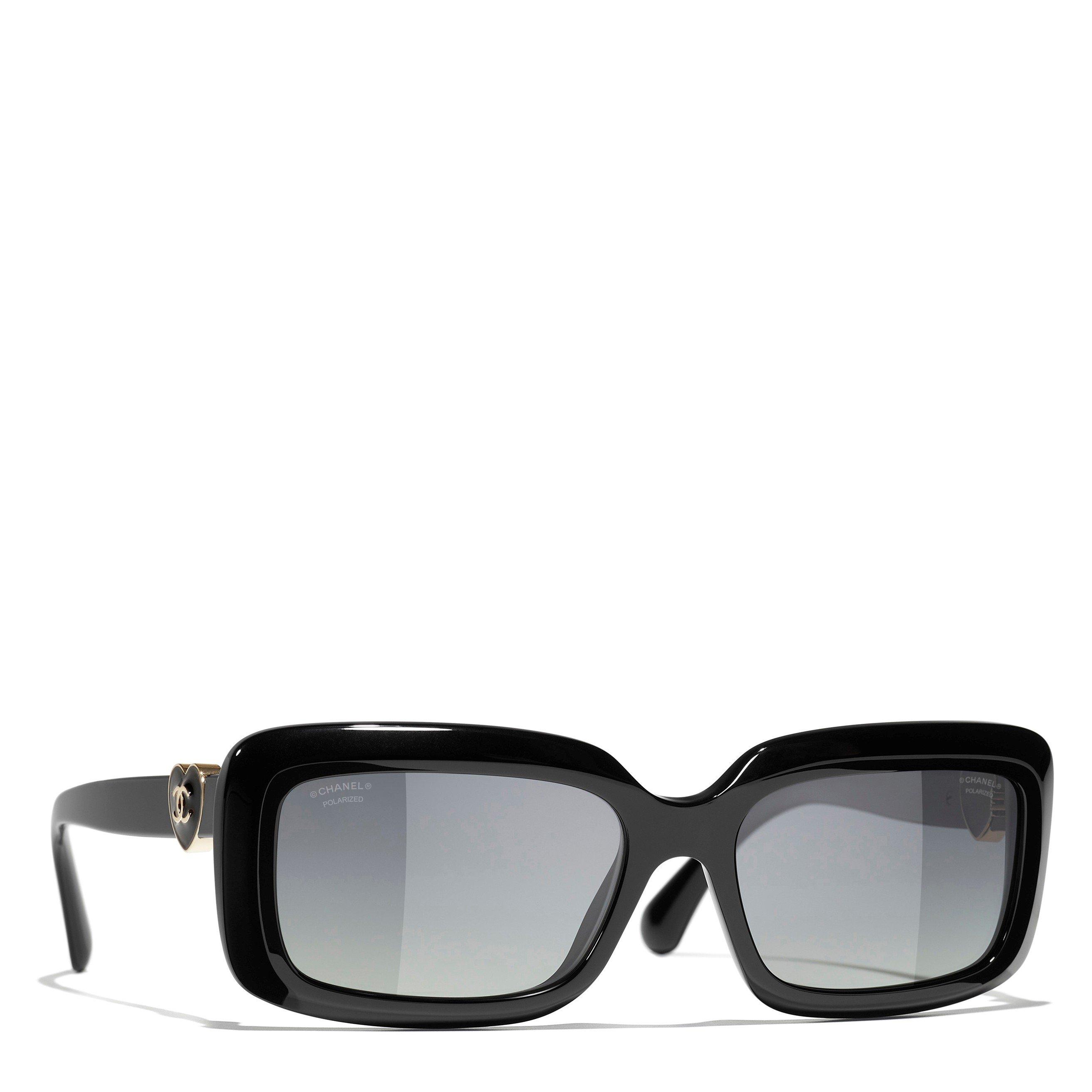 BLACK - CHANEL - CHANEL HEART ACETATE RECTANGLE - 1