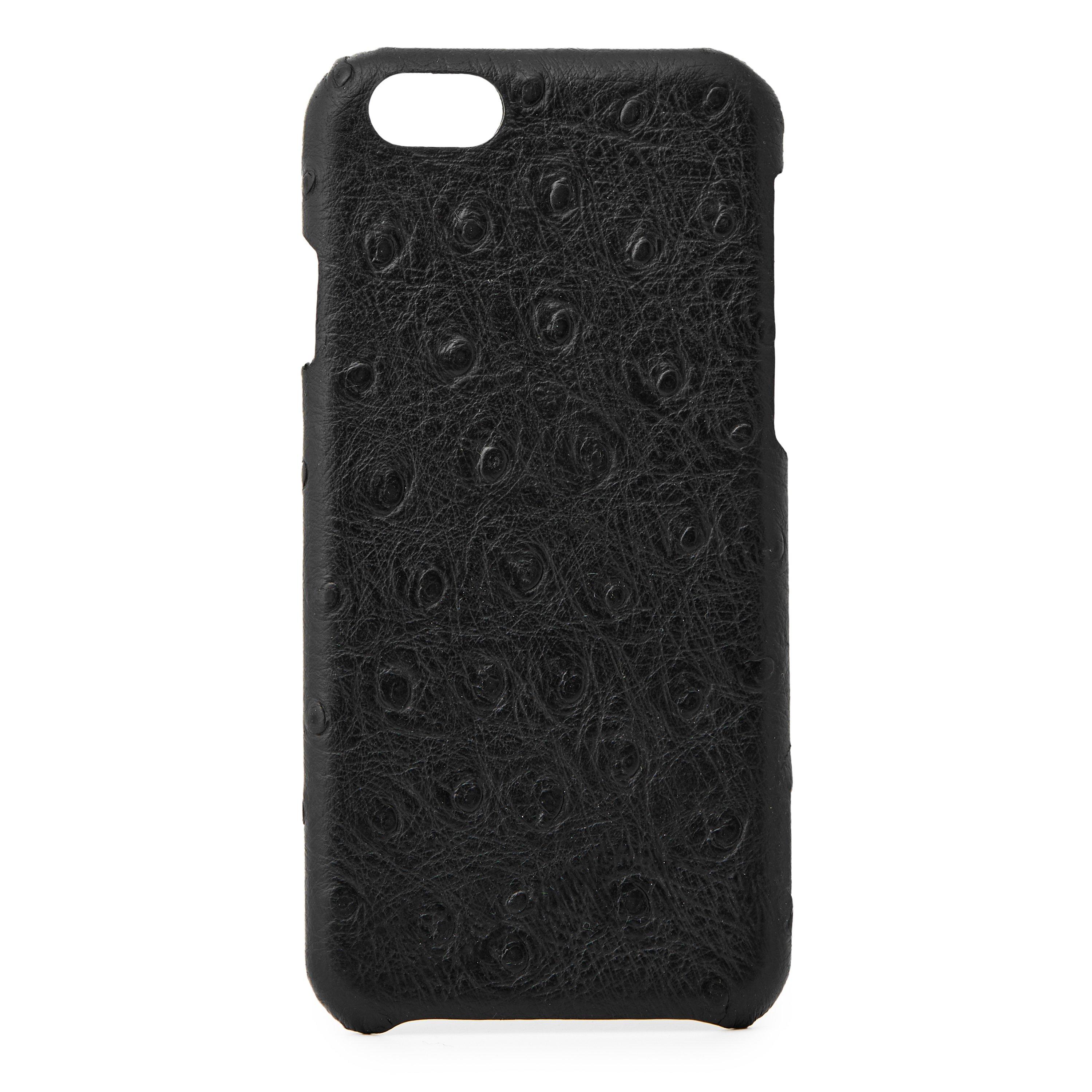 BLACK - The Case Factory - iP6 PRNT OSTRICH LTHR BLA - 1