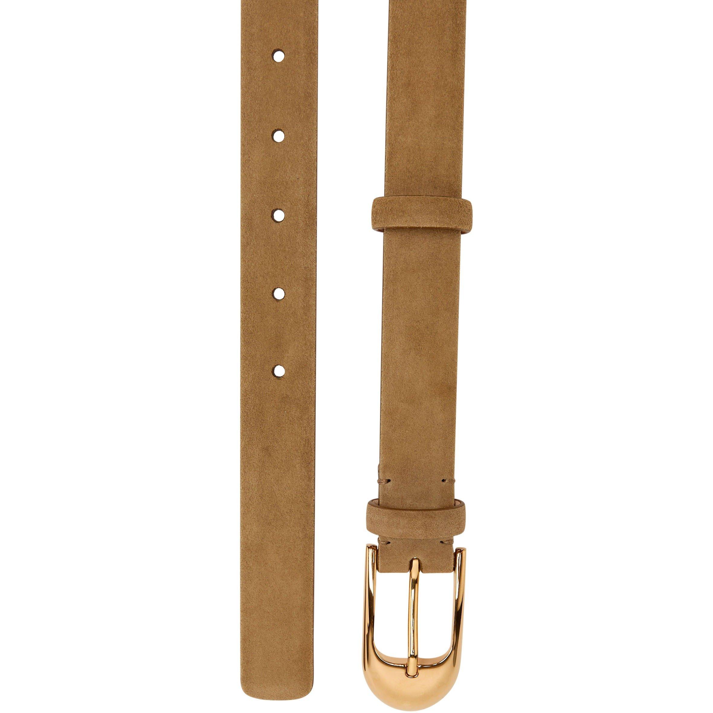 BEIGE - Khaite - Women's Dome Suede 25mm Belt - 2
