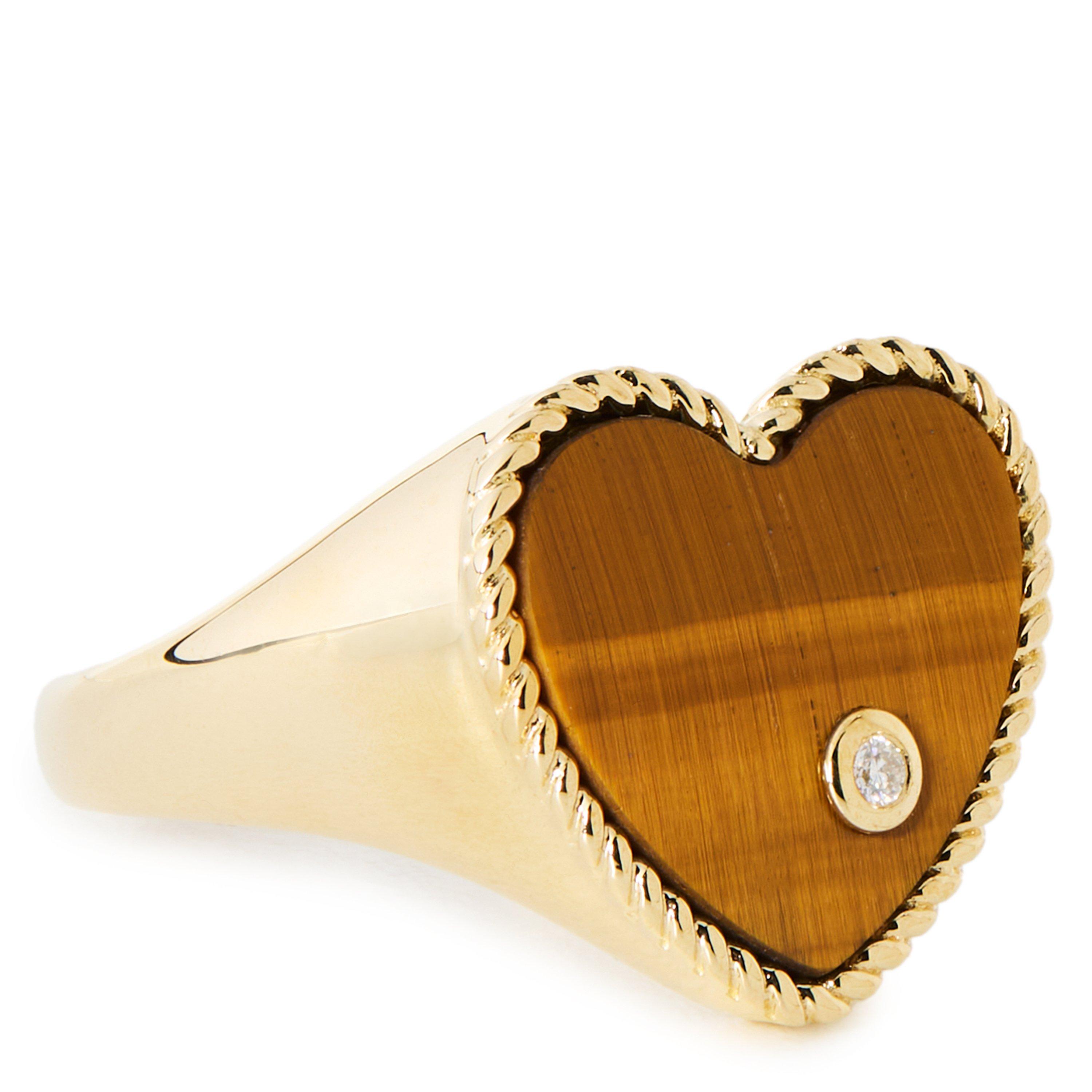 BROWN AND OTHER - Yvonne Leon - Women's Gold Diamond Signet Ring - 1