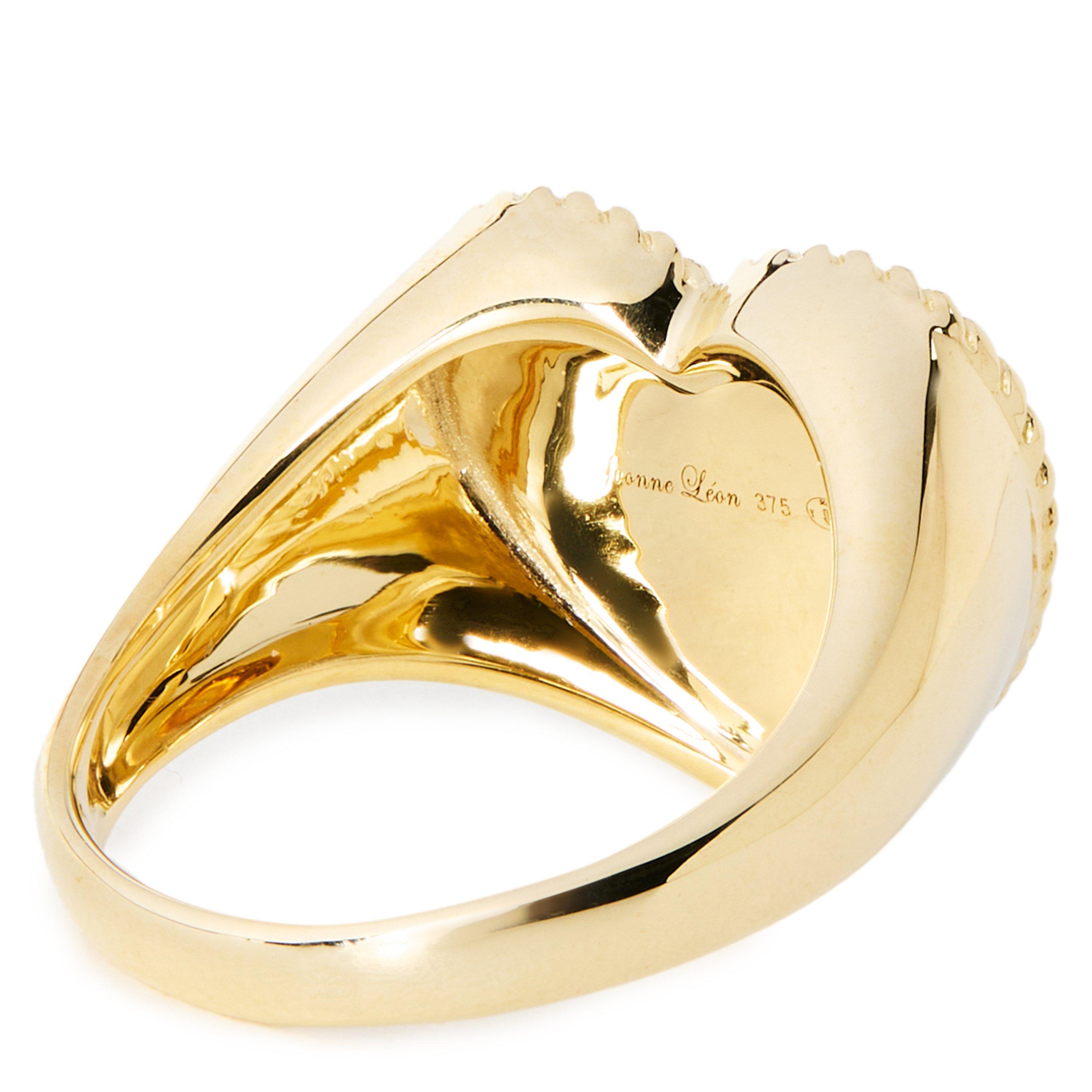 BROWN AND OTHER - Yvonne Leon - Women's Gold Diamond Signet Ring - 2