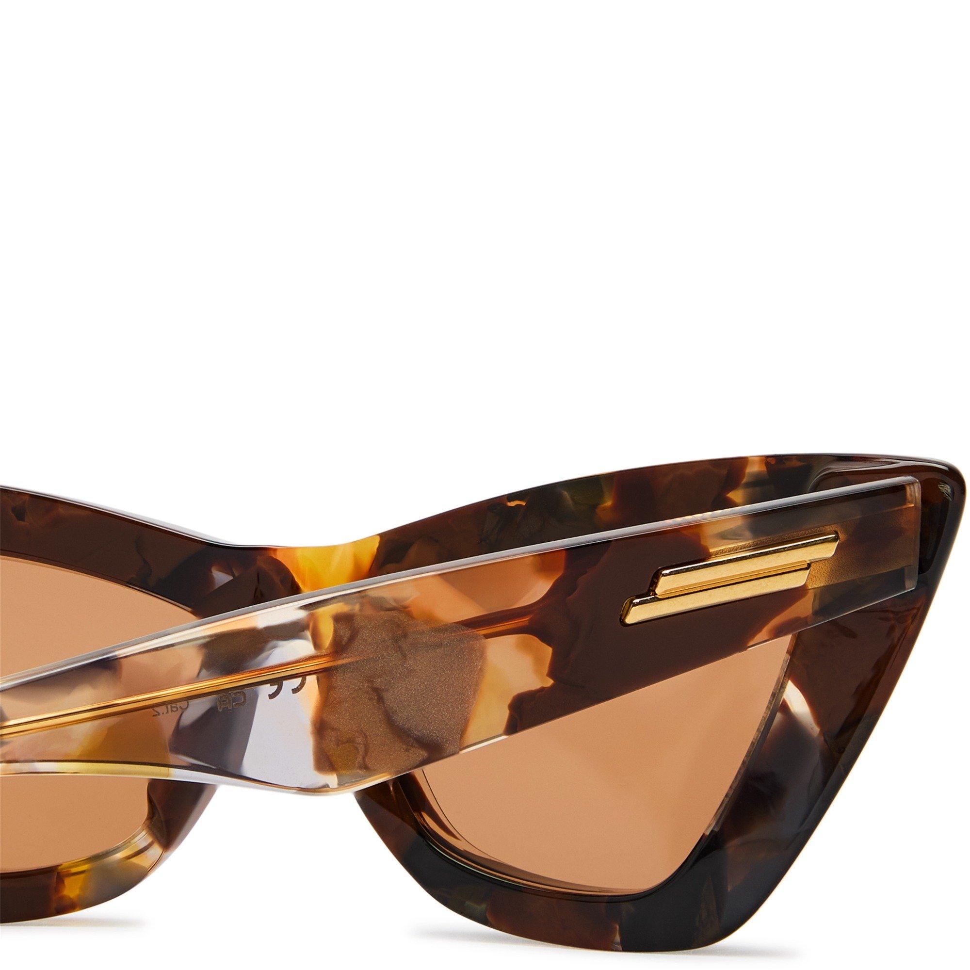 BROWN AND OTHER - Bottega Veneta - Women's Acetate Cat Eye Sunglasses - 3