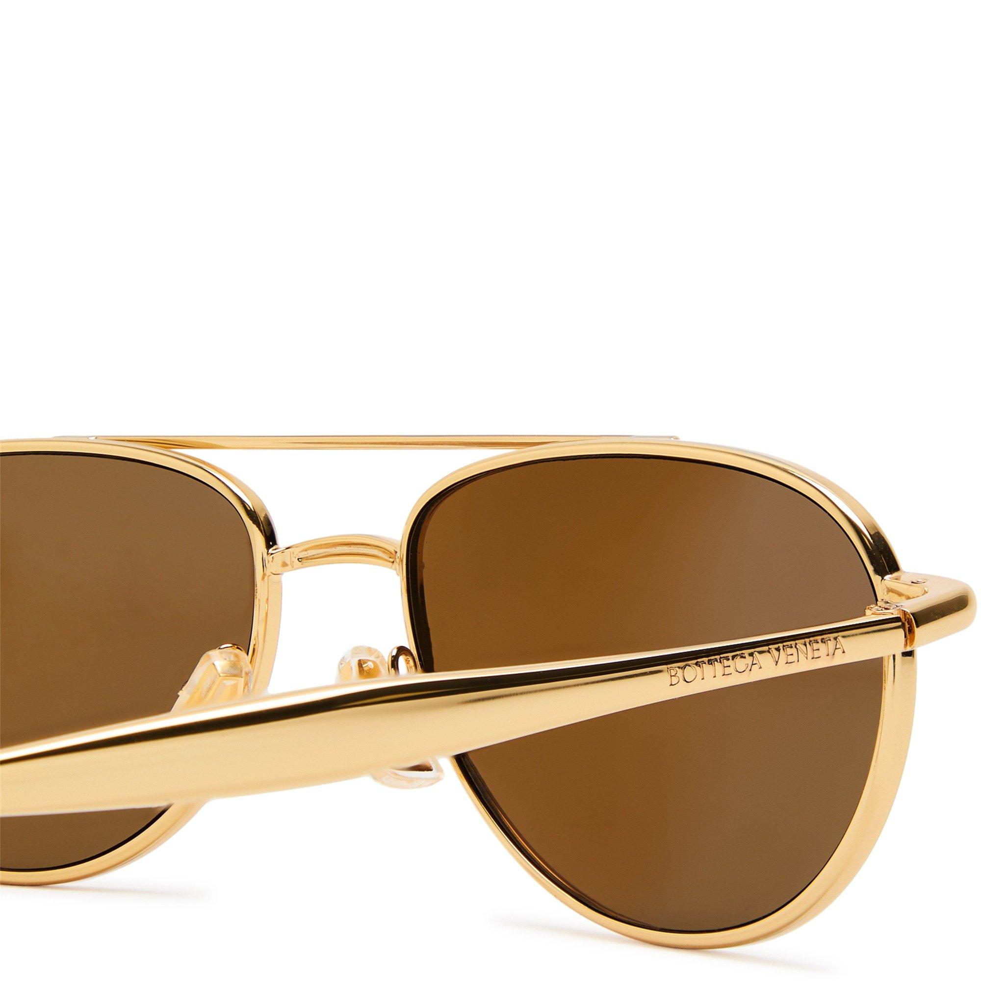 GOLD - Bottega Veneta - Metal Aviator Sunglasses - 3