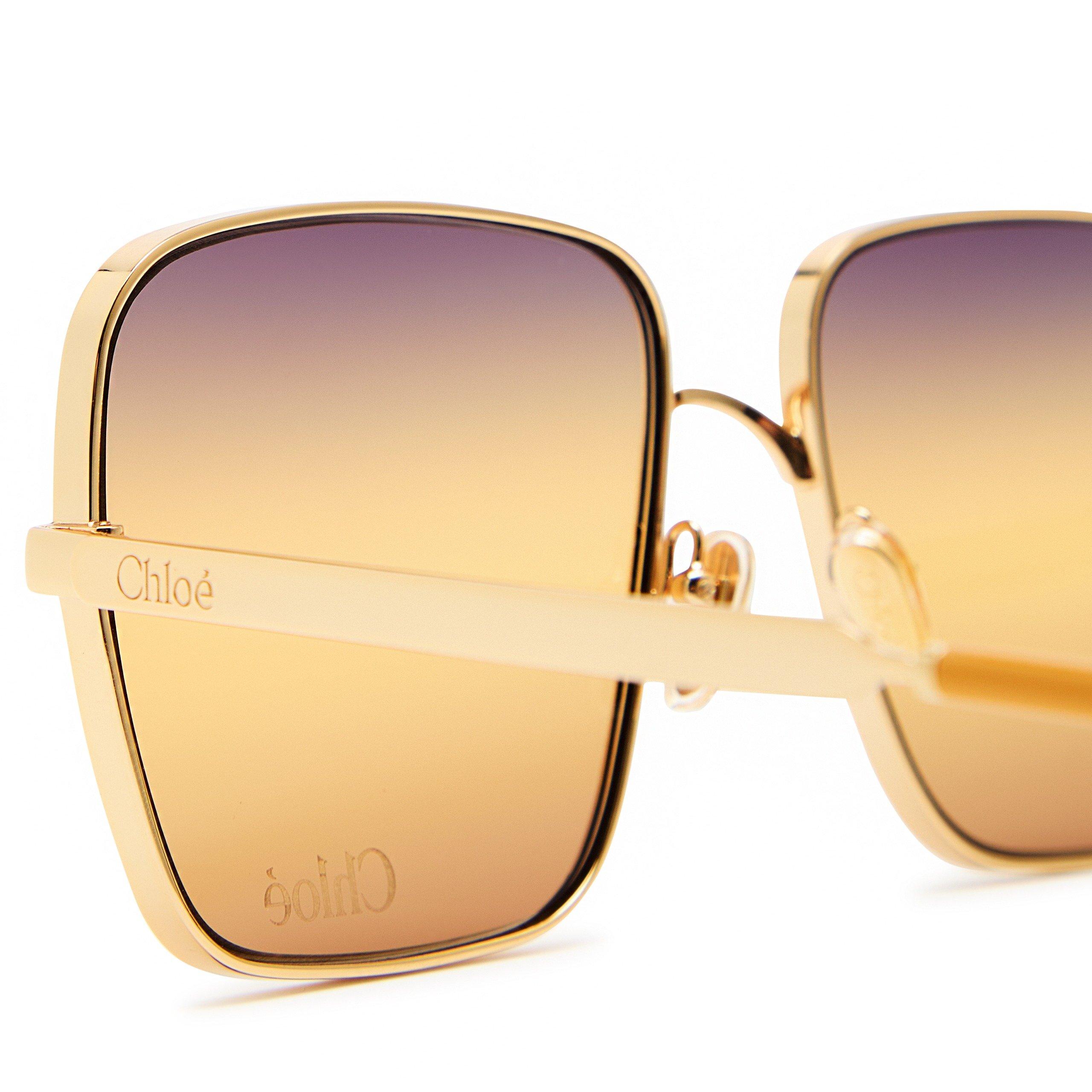 GOLD AND OTHER - Chloe - Women's Butterfly Metal Oversized Sunglasses - 3