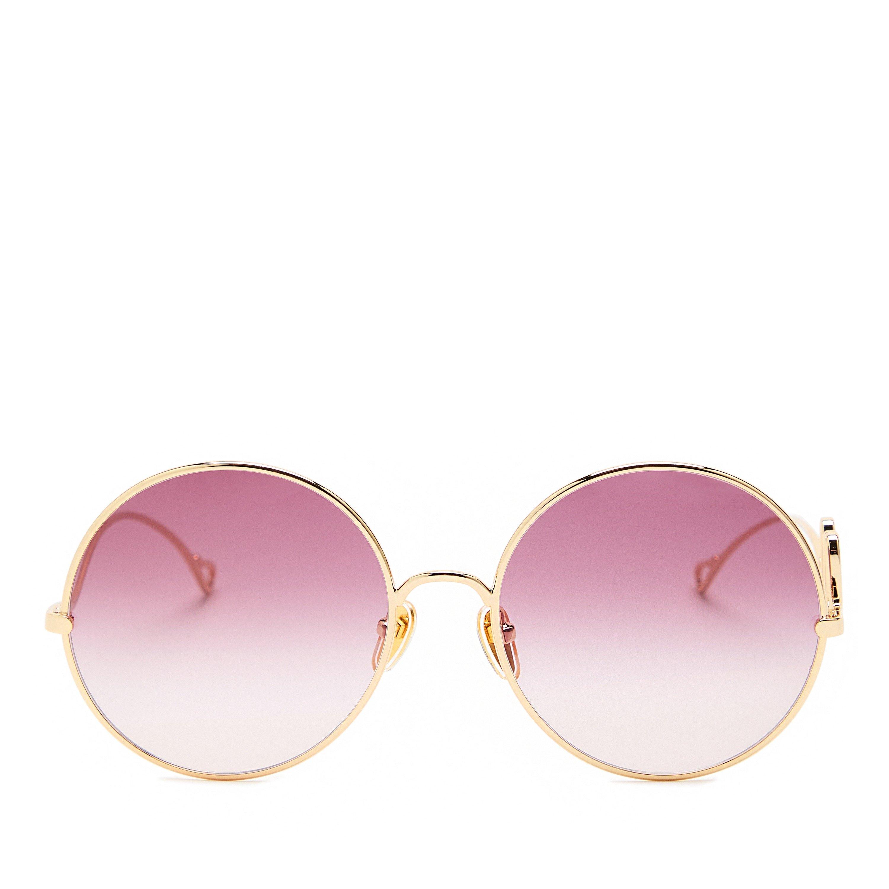 RED AND OTHER - Chloe - Women's Logo Metal Round Sunglasses - 2