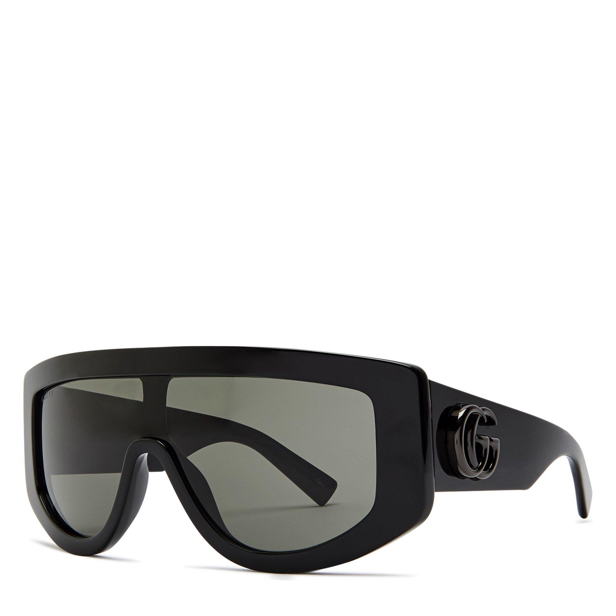 BLACK - Gucci - GUCCI U LOGO ACETATE AVIATOR S - 1