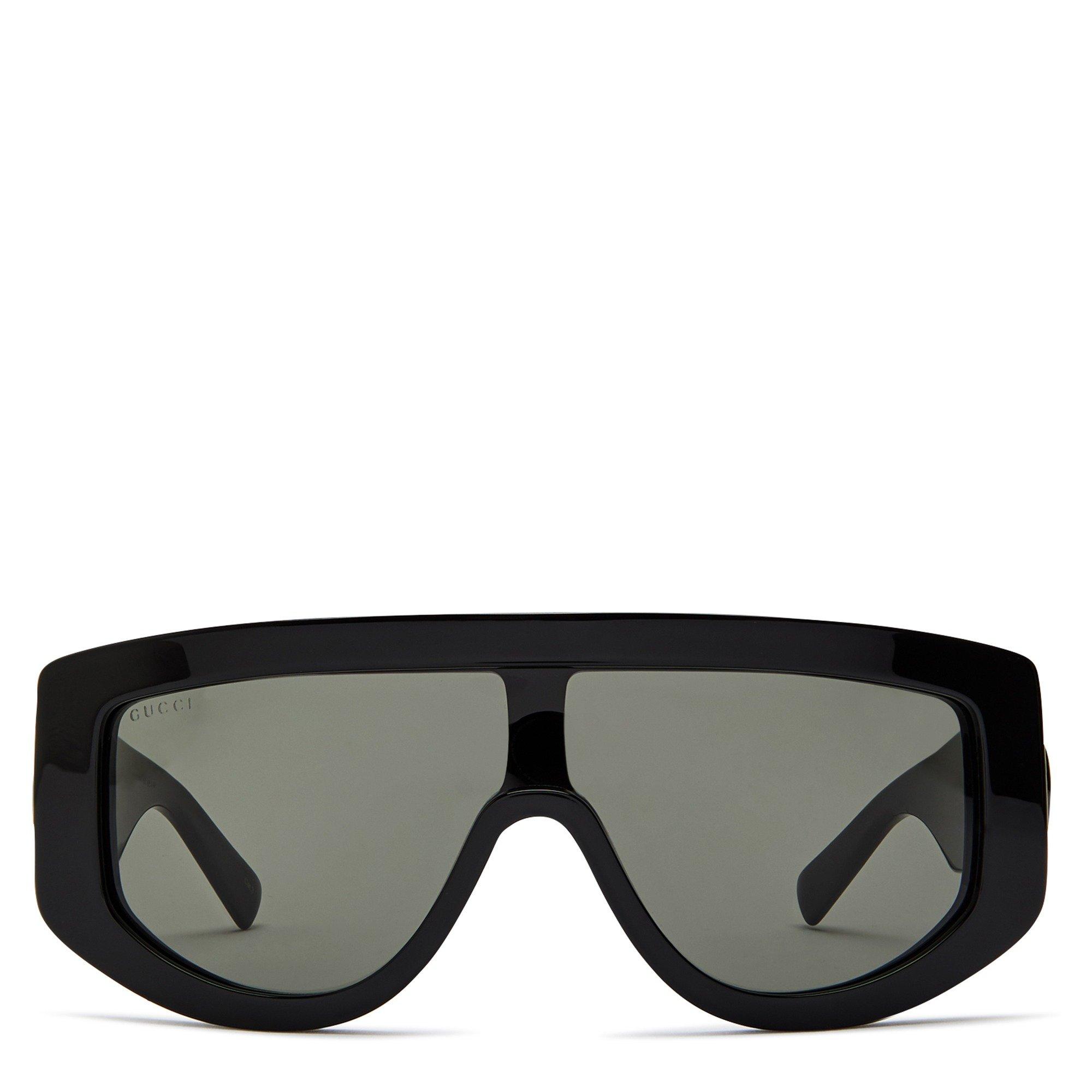 BLACK - Gucci - GUCCI U LOGO ACETATE AVIATOR S - 2
